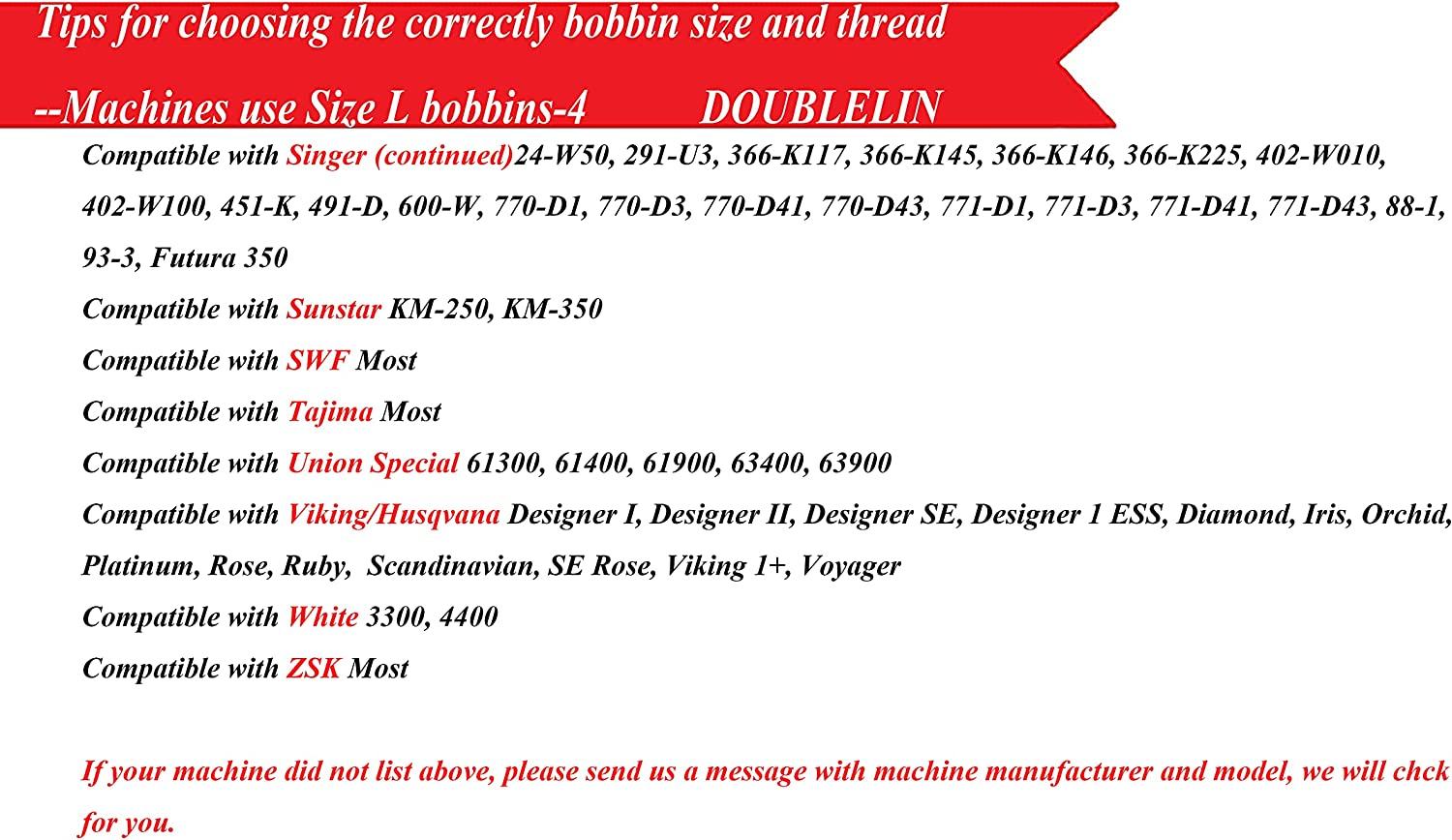 Prewound Bobbin, Card Board, Size L SA155, Size 9.4, White Color, 144pcs  per Box, 75D/2 Polyester, Doublelin,compatible With Babylock -  Denmark