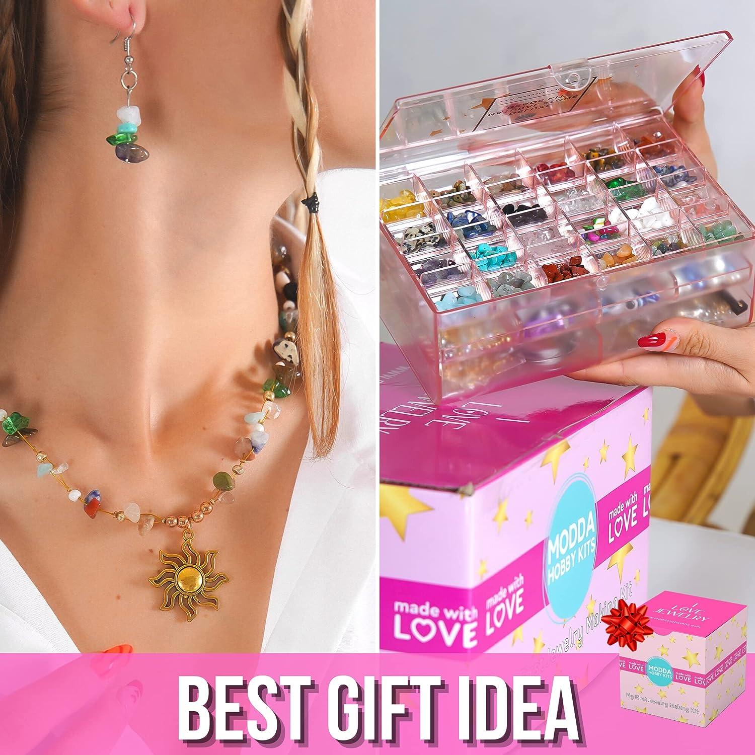 MODDA Natural Stone Jewelry Making Kit with Video Course Includes