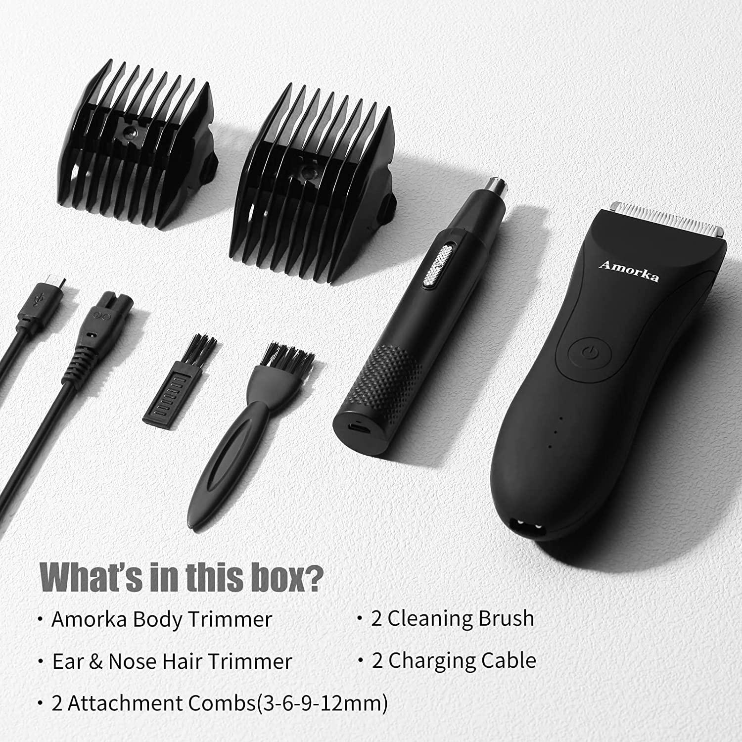 Amorka Groin Hair Trimmer for Men, Premium Ball Trimmer/Shaver, Body