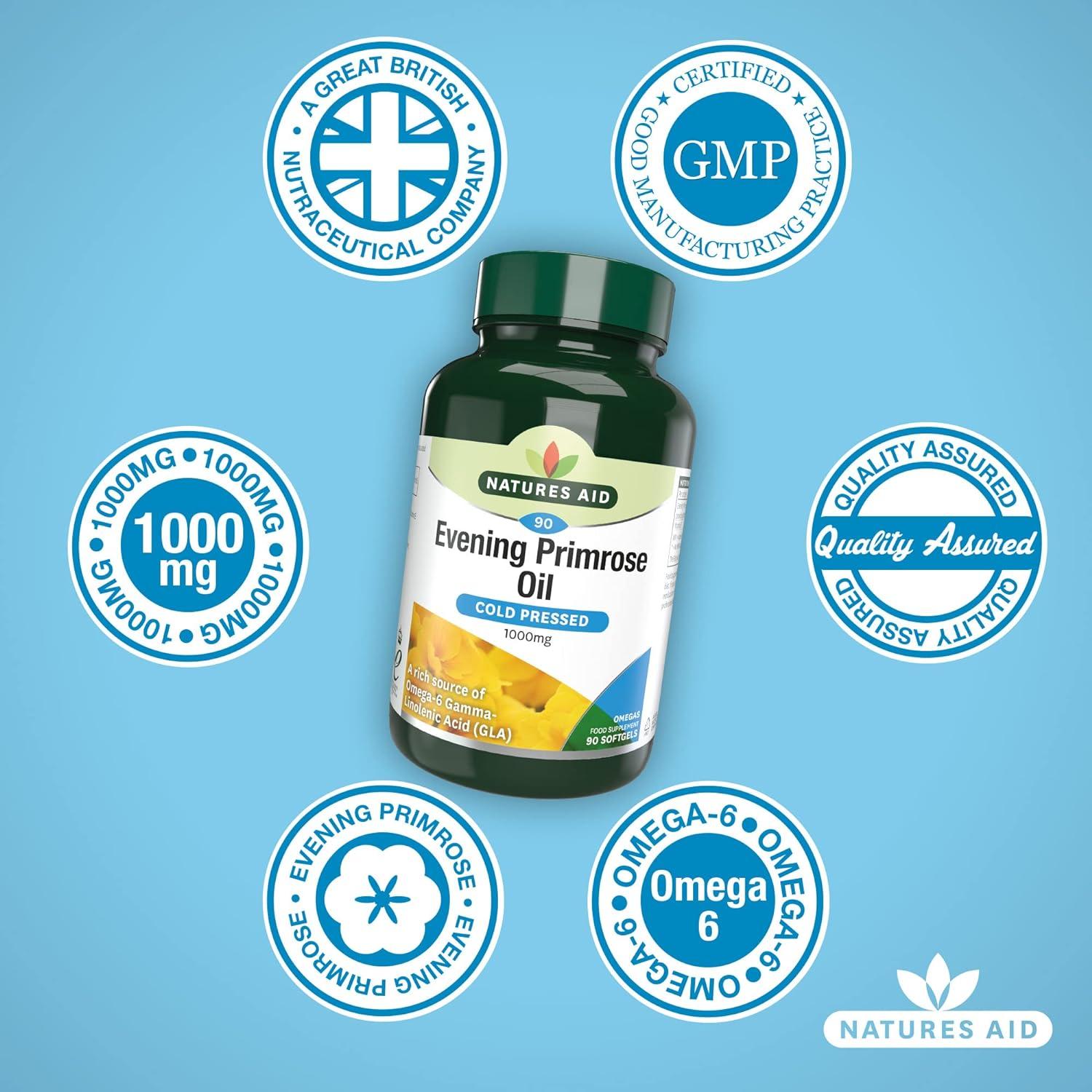 Natures Aid Evening Primrose Oil 1000 Mg 90 Capsules Evening Primrose