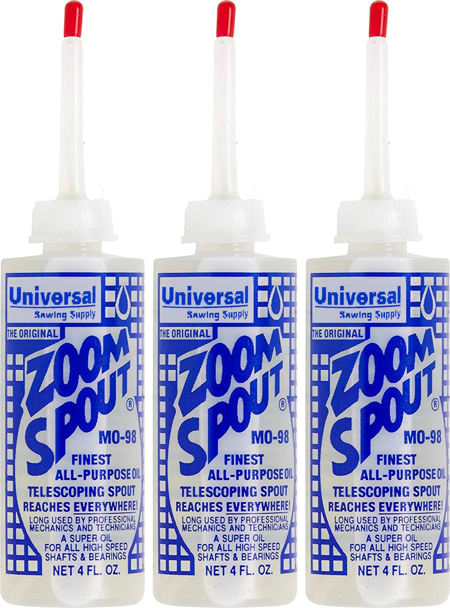 Universal Sewing Machine Oil in Zoom Spout Oiler Lily White Oil (Stainless)  for Sewing Machines, Textile