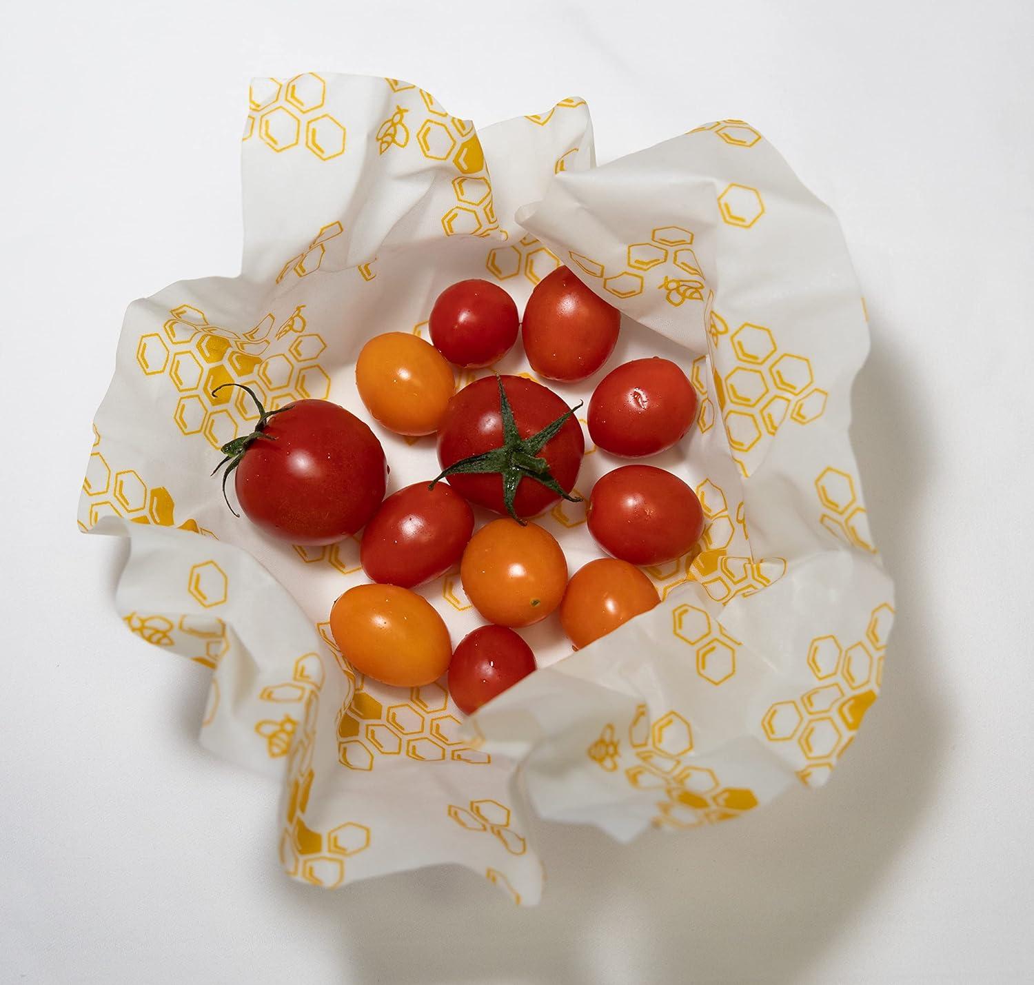Reusable Beeswax Food Wrap - 3-Pack - Biodegradable Sustainable