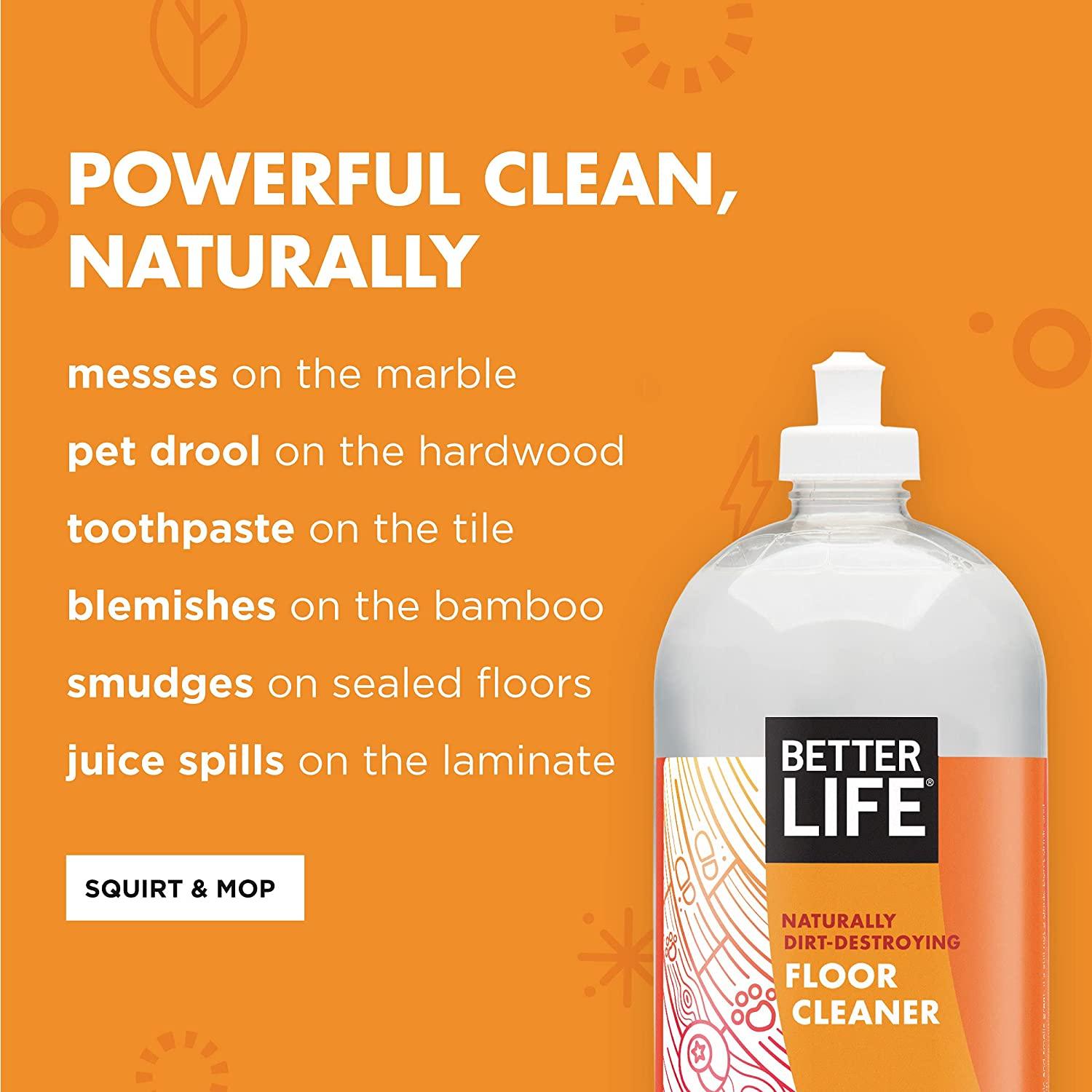 Better Life Simply Floored! Cleaner, Natural, Floor, Citrus Mint - 32 oz