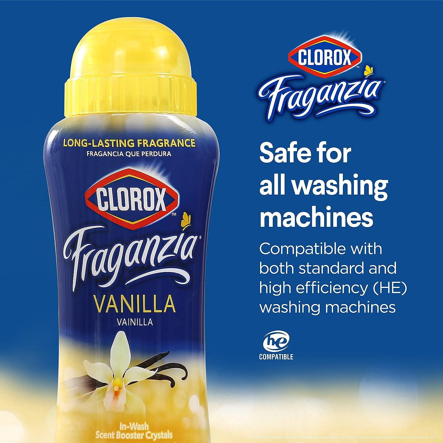 Clorox Fraganzia In-Wash Scent Booster Crystals in Vanilla Scent, 18oz Twin  Pack, Laundry Scent Booster Crystals