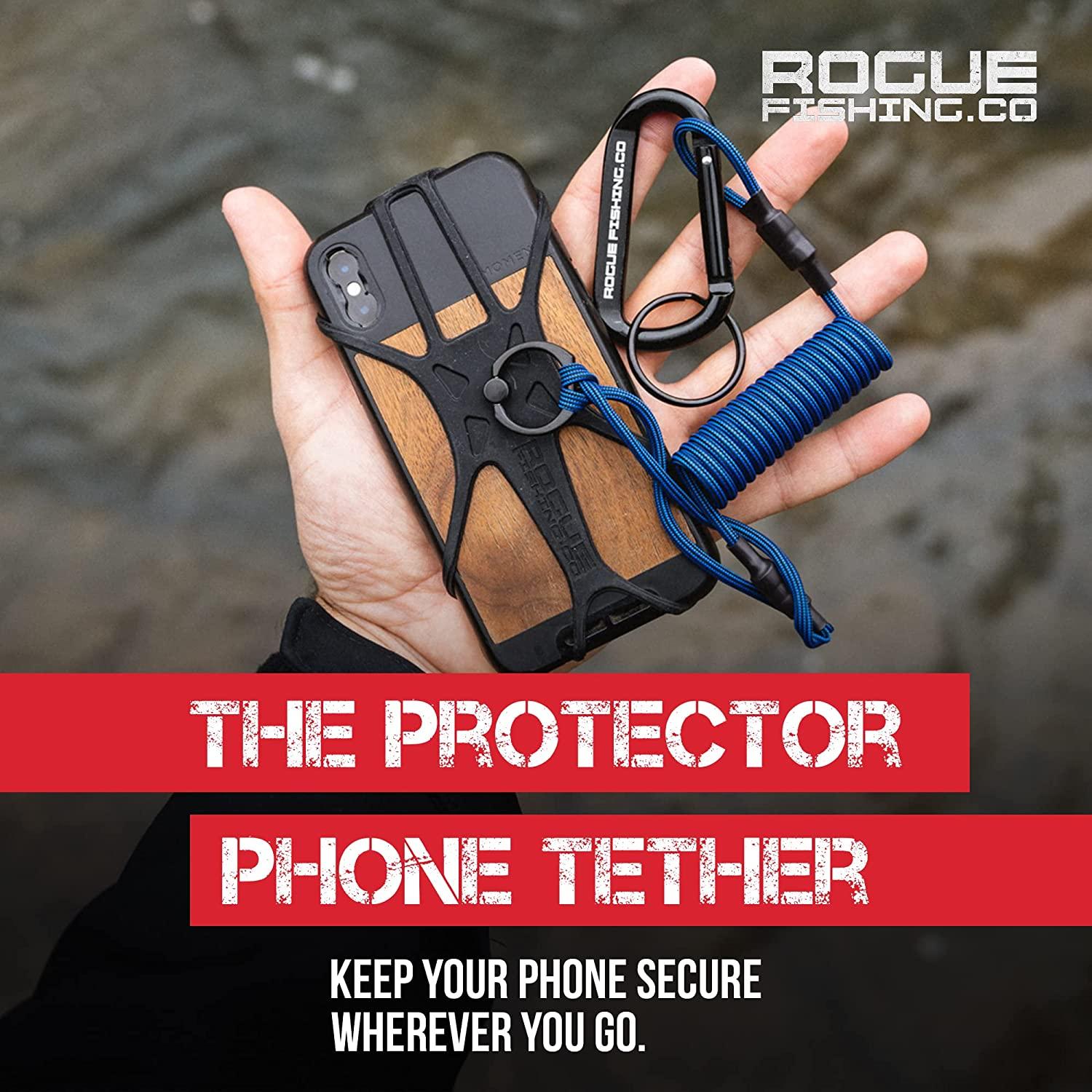 The Protector Phone Tether | Use As Cell Phone Lanyard or  Hiking/Boating/Kayak Tether | Phone Leash Ensures Your Phone is Safe and  Protected Blue
