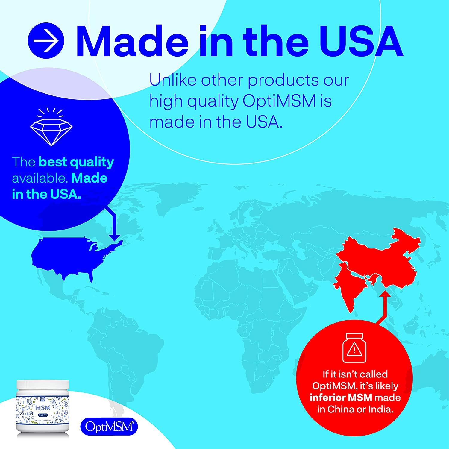 Kala Health OptiMSM Pure Methylsulfonylmethane MSM Supplement Powder