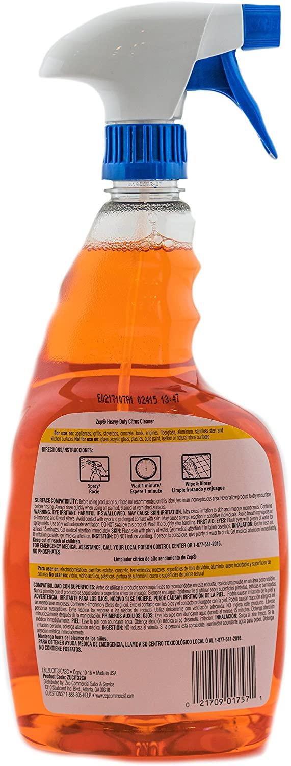 ZEP HeavyDuty Citrus Degreaser 32 Ounces ZUCIT32 1 Count