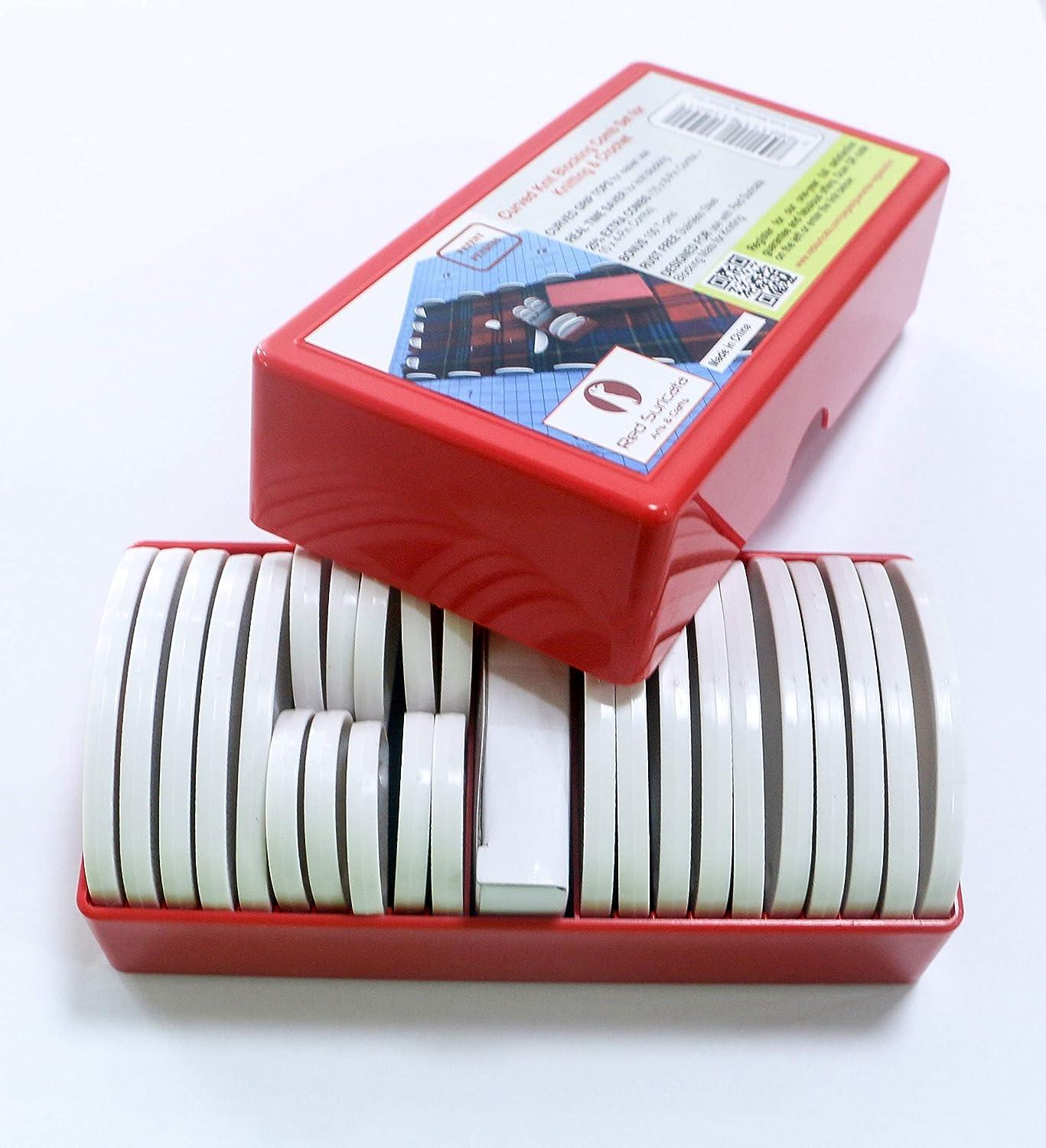 Red Suricata Curved Knit Blocking Combs Set of 25 Curved Edge Blockers