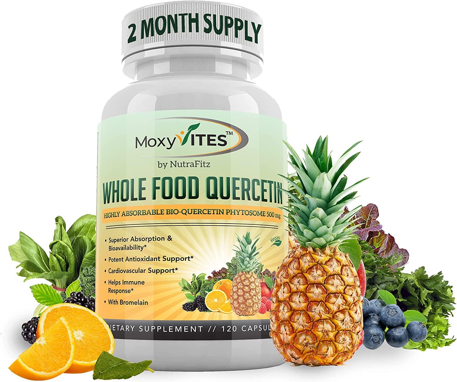 Quercetin 500mg with Bromelain Supplement, Bioactive Phytosome Complex