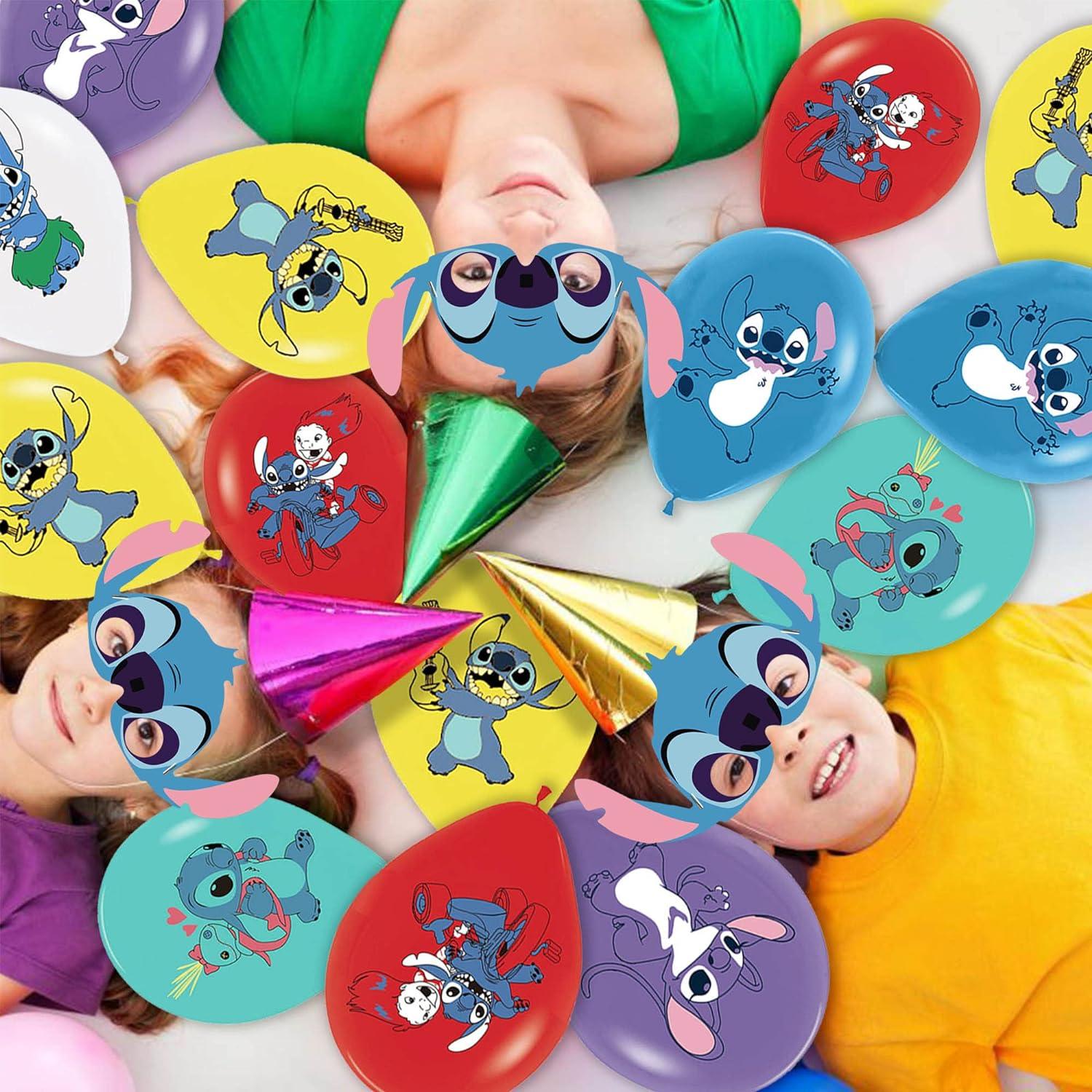 Stitch Birthday Decorations 12 Pack Stitch Paper Masks for Stitch