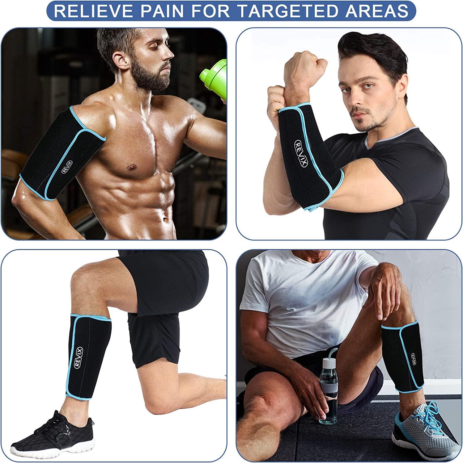 REVIX XL Shin Splint Ice Pack for Injuries Reusable Gel Cold Pack for