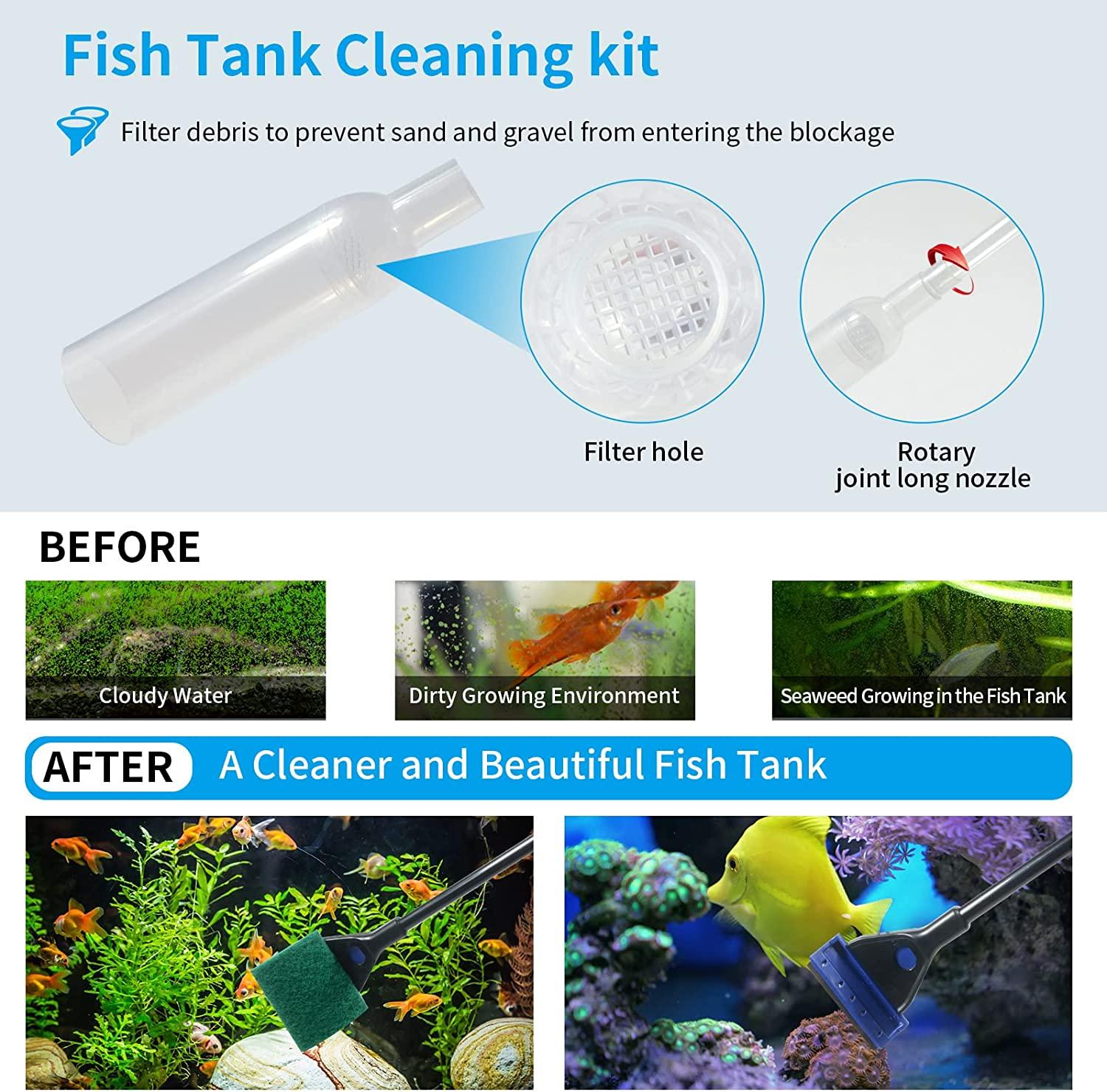 Fish Tank Cleaning Tools, Aquarium Cleaning Kit, Betta Fish Tank Accessories, Aquarium Gravel