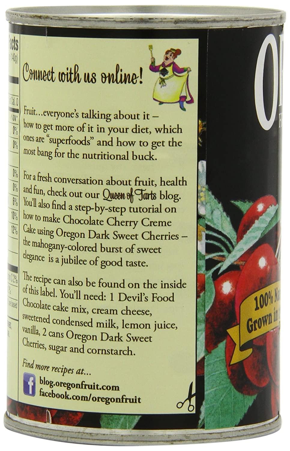 Oregon Fruit Products Dark Sweet Cherries in Heavy Syrup, 15 Ounce