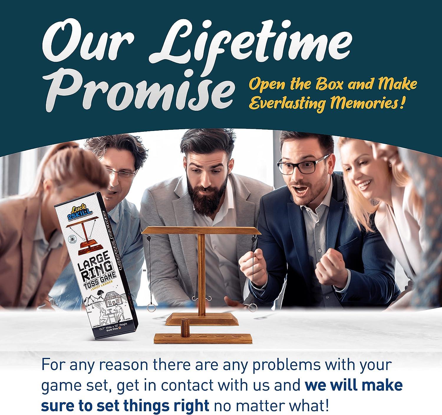 Adult Ring Toss Game with Shot Ladder - Adjustable String - Large Party ...