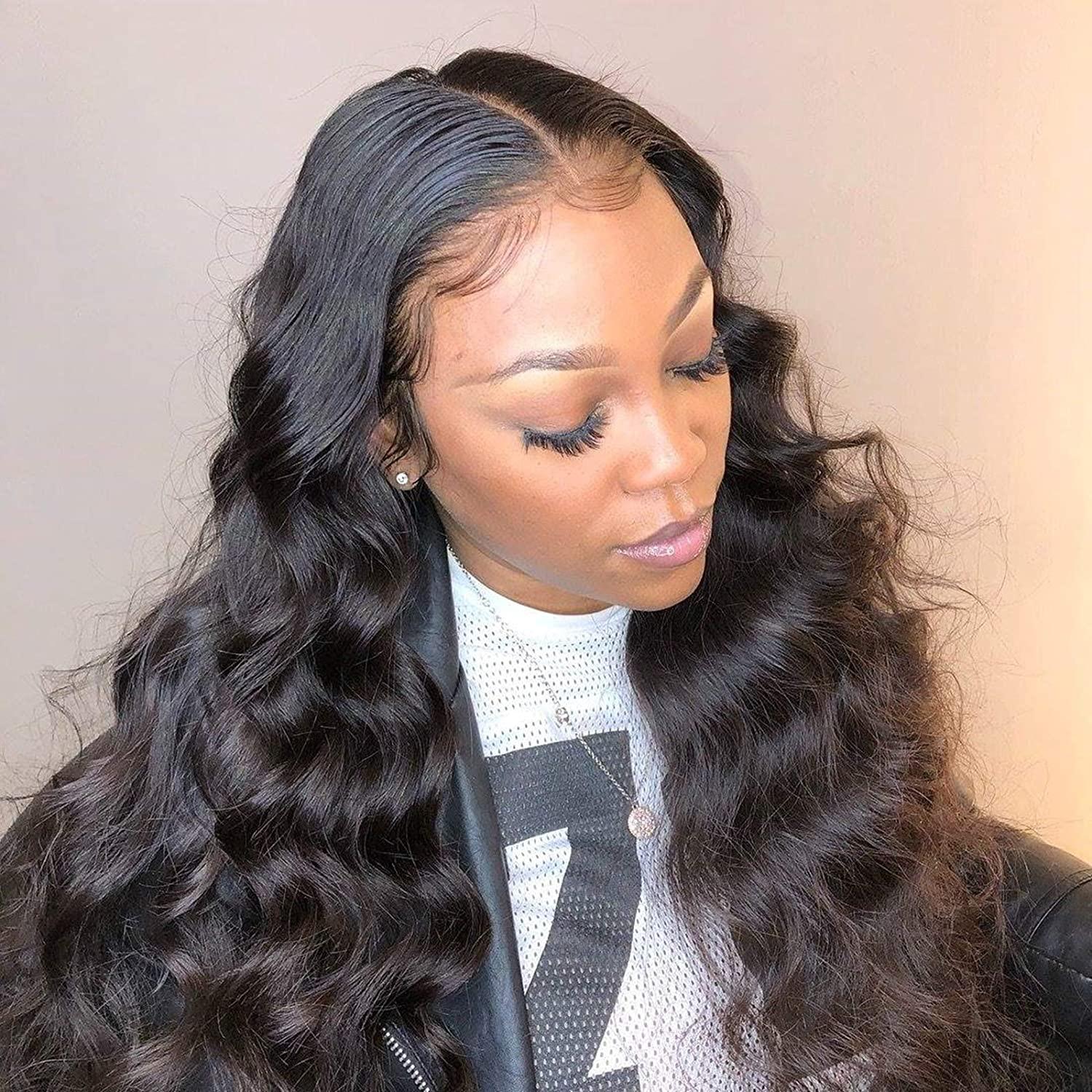 BEEOS SKINLIKE Real HD Lace Wig, 13x4 Full Frontal 0.14mm Ultra-thin  Invisible Lace Body Wave Wig 150% Density Pre Plucked Bleached Knots  Hairline 12A Unprocessed Human Hair 20 Inch 13x4 Full Frontal