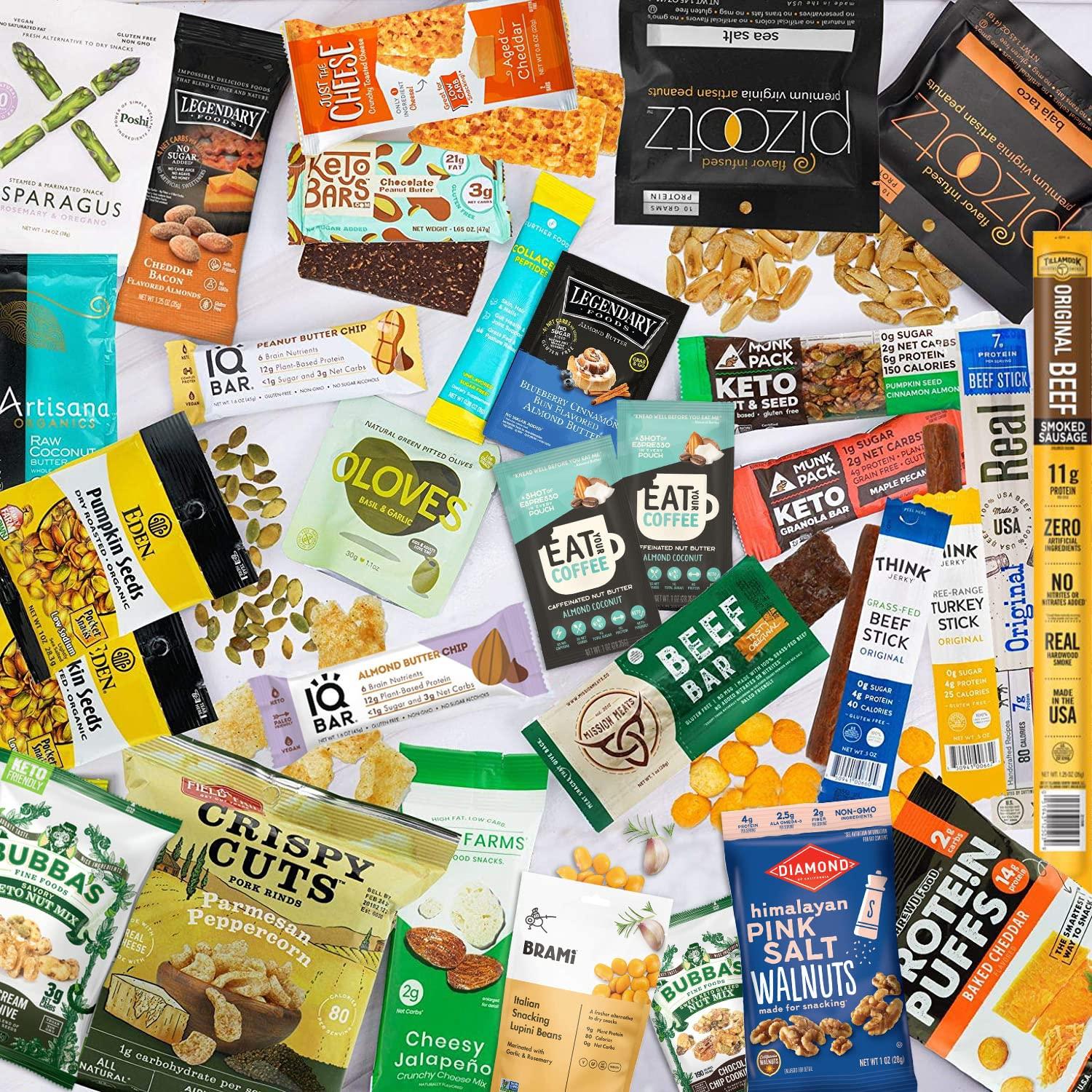 Ultimate Keto Snack Box Sampler Gift Low Carb (5G or less) Low Sugar