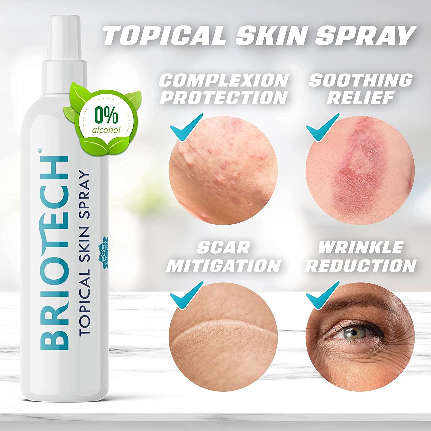 BRIOTECH Topical Skin Spray 32oz Pure HOCl Hypochlorous Acid Facial Mist for Skin Care Relief