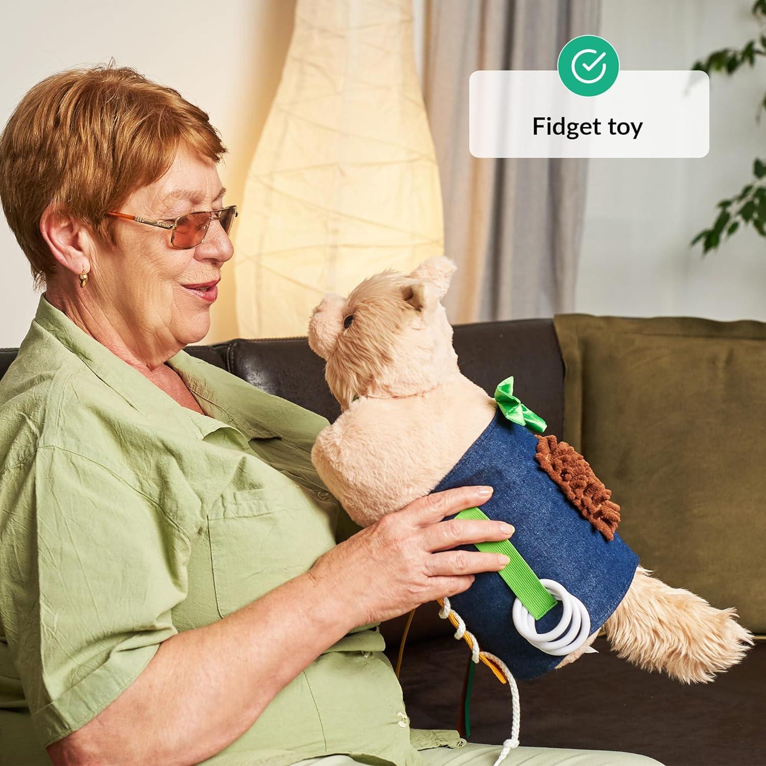 Image showcasing Fidget Muff Cat Blanket for Elderly with Dementia | Sensory Fidget Toys ...
