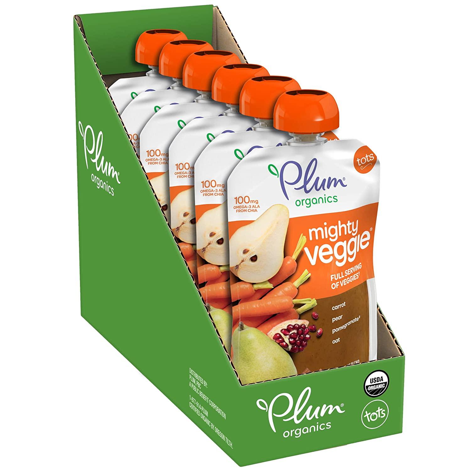 Plum Organics Baby Food Pouch Mighty Veggie Variety Pack 4 Ounce 18