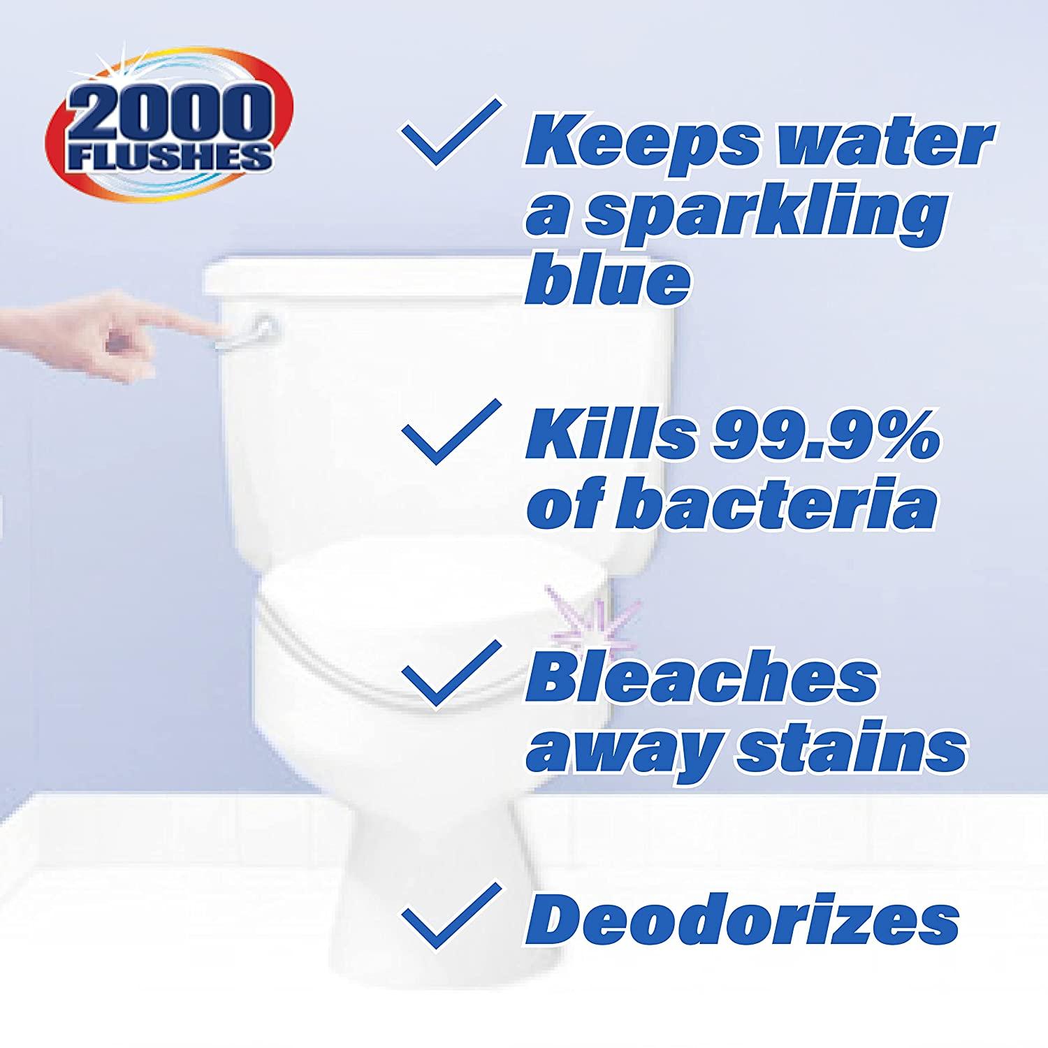 2000 FLUSHES20801 Blue Plus Bleach Automatic Toilet Bowl Cleaner, 3.5