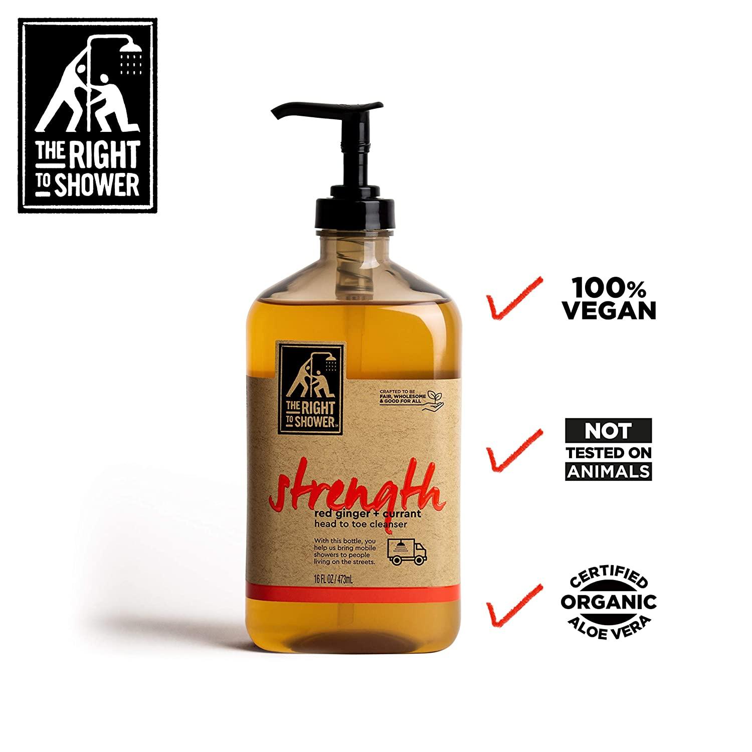 The Right To Shower Sulfate Free Body Wash, Strength, 16 Ounce