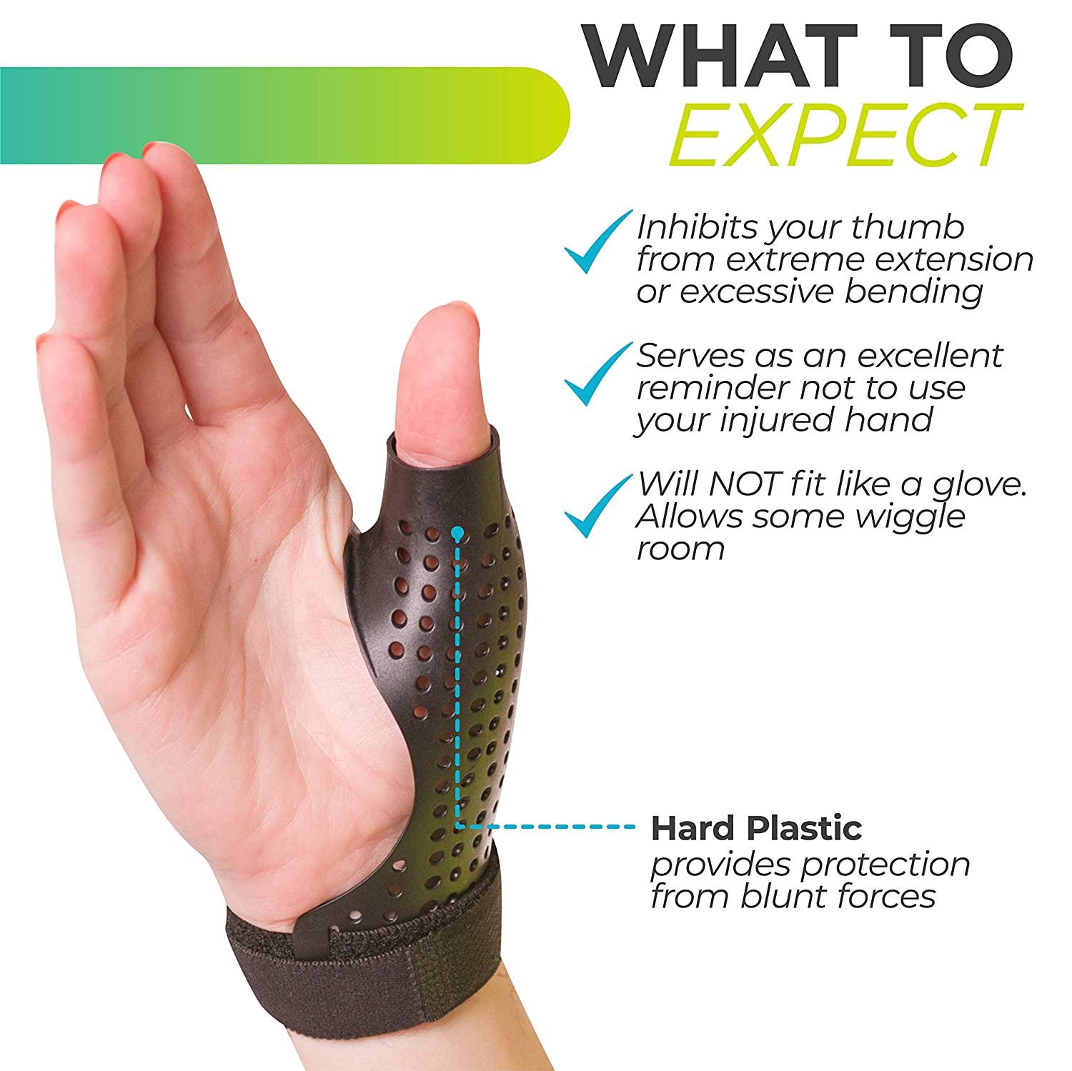 BraceAbility Hard Plastic Thumb Splint for Arthritis Treatment Medium