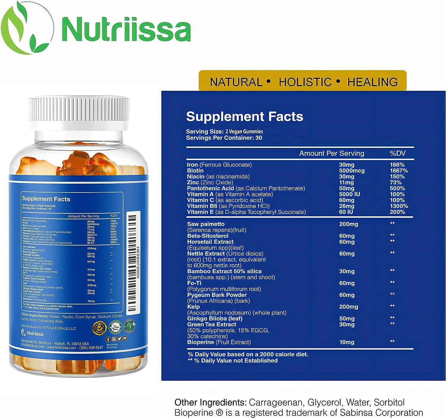 PROPICIAR Hair Loss Supplements by Nutriissa Hair Thinning & DHT