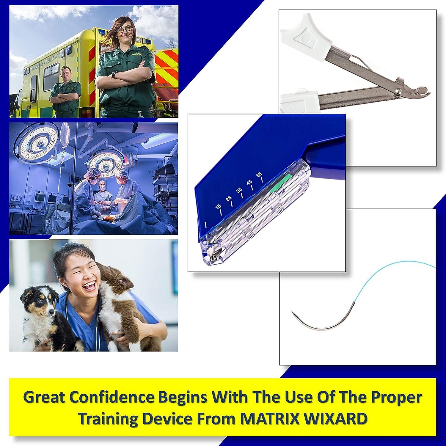 Disposable Skin Stapler with 55 Preloaded Wires Plus Stapler Remover