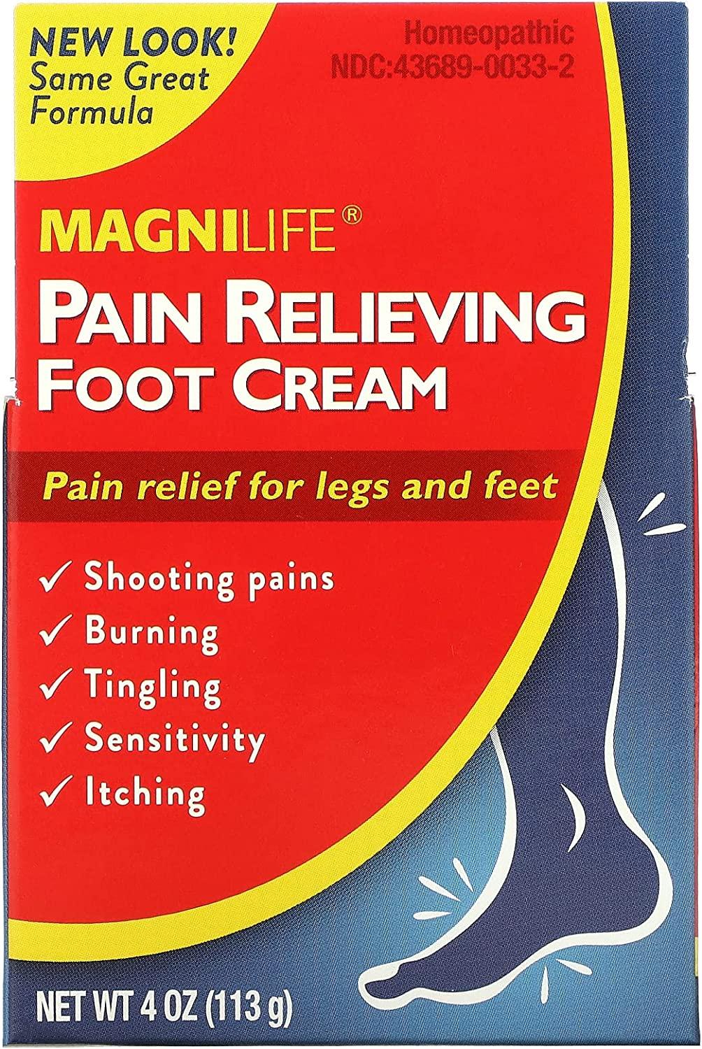 MagniLife Pain Relieving Foot Cream Natural Moisturizing Relief with