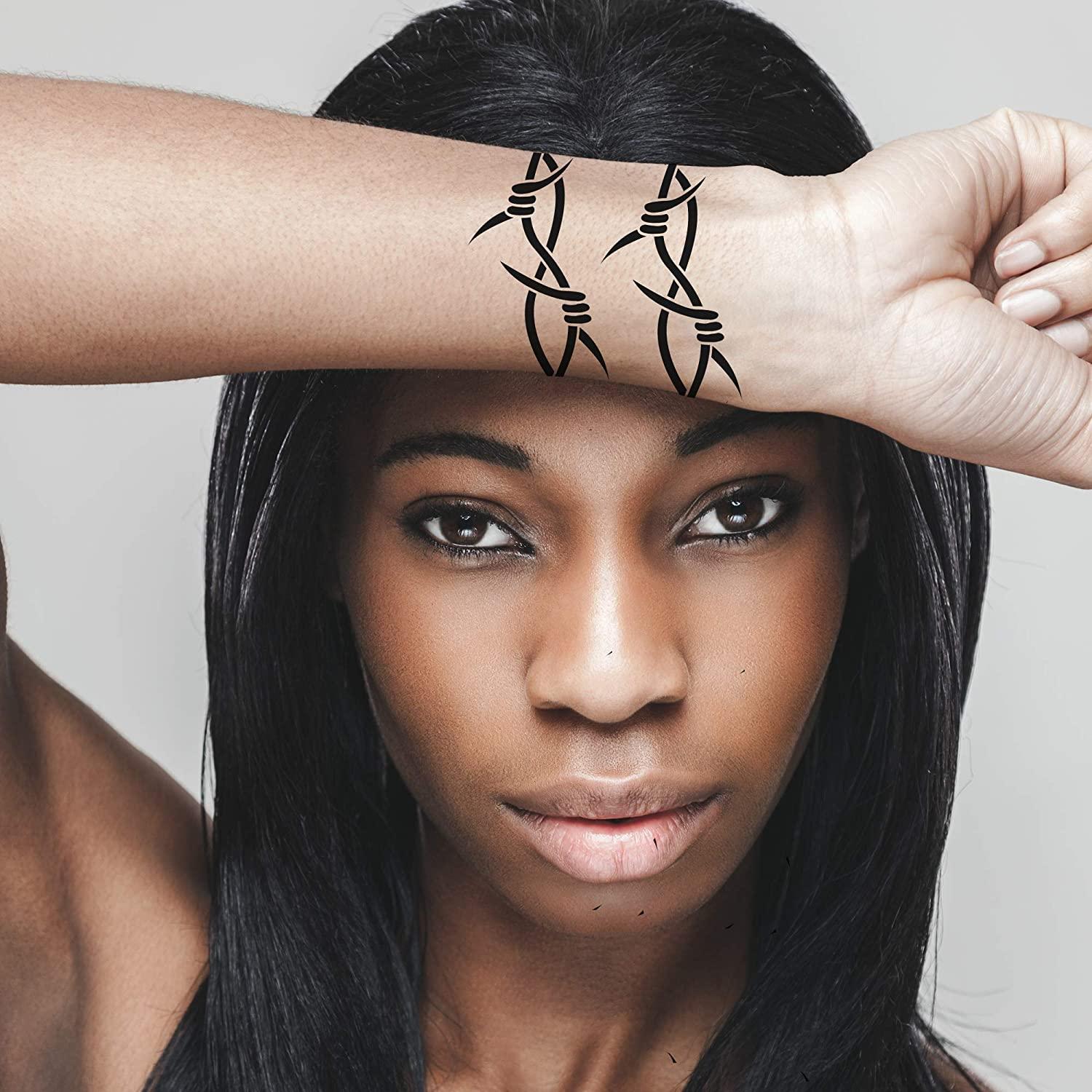 Variety Pack of Large Barbed Wire Temporary Tattoos 6Pack Skin