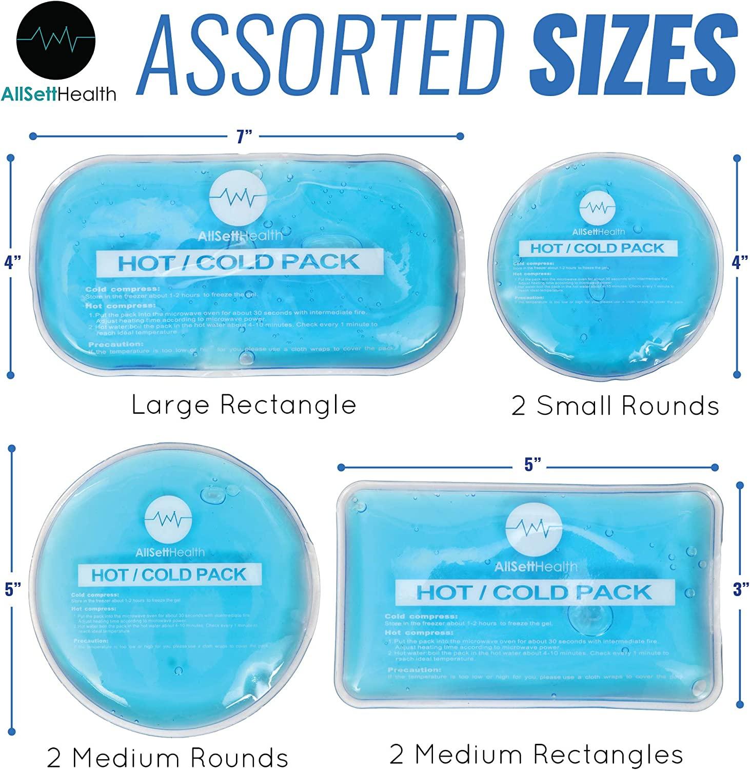 Reusable Hot and Cold Gel Ice Packs for Injuries Cold Compress, Ice