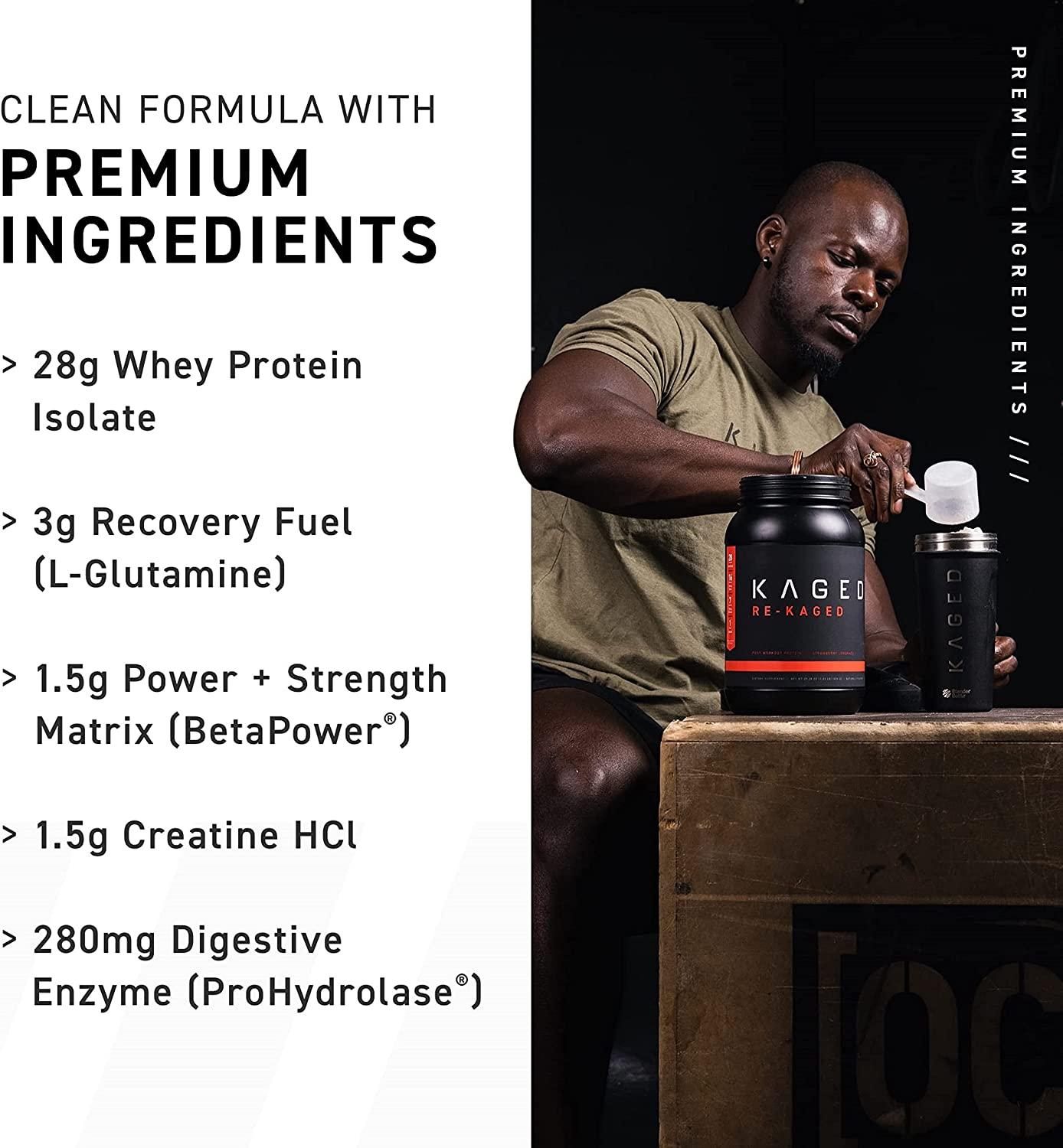 Post Workout Protein Powder, REKAGED Whey Protein Powder, Great Tasting Protein Shake with Whey