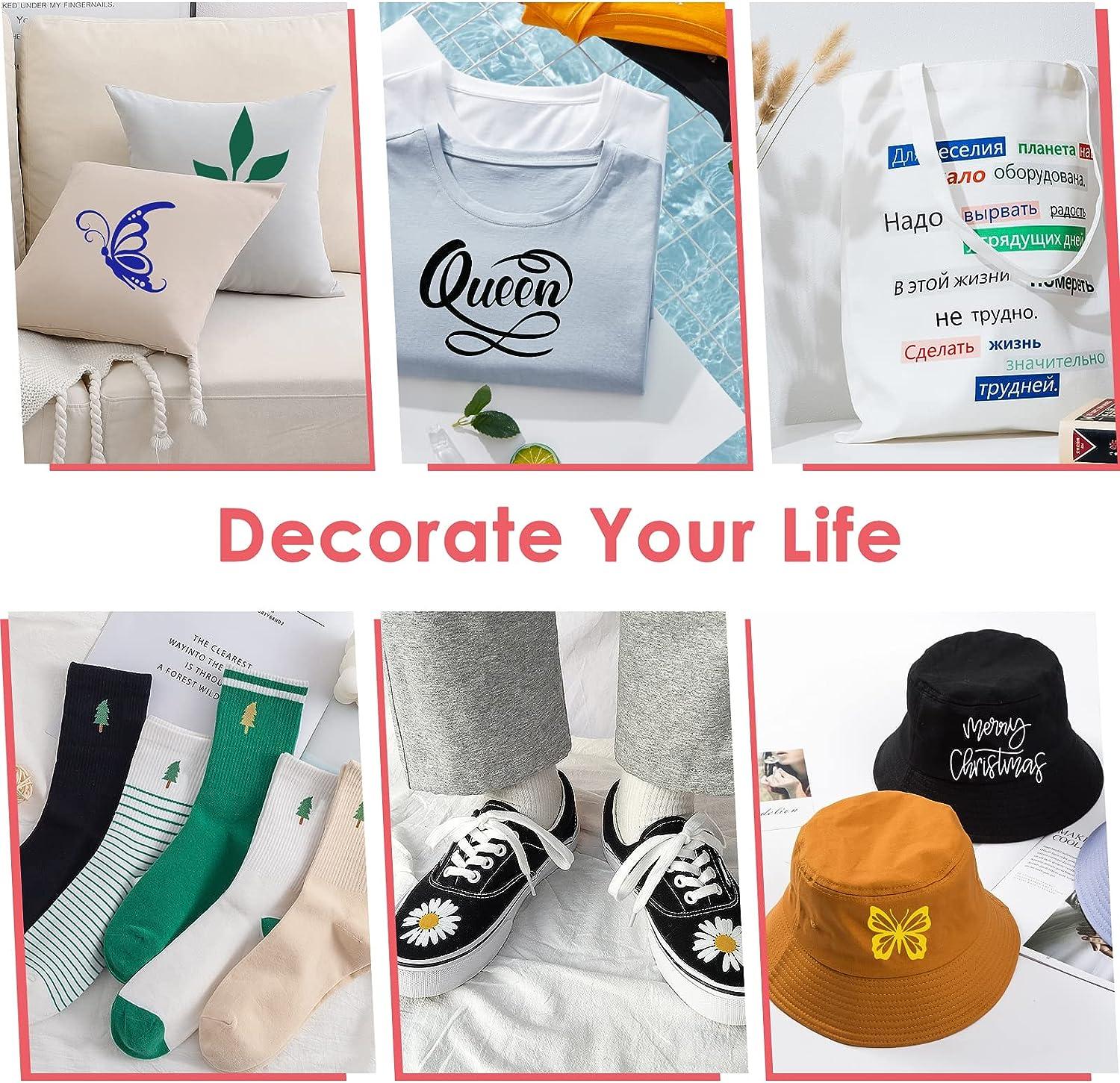 HTVRONT Black & White HTV Vinyl Rolls 12 x 35ft Heat Transfer Vinyl