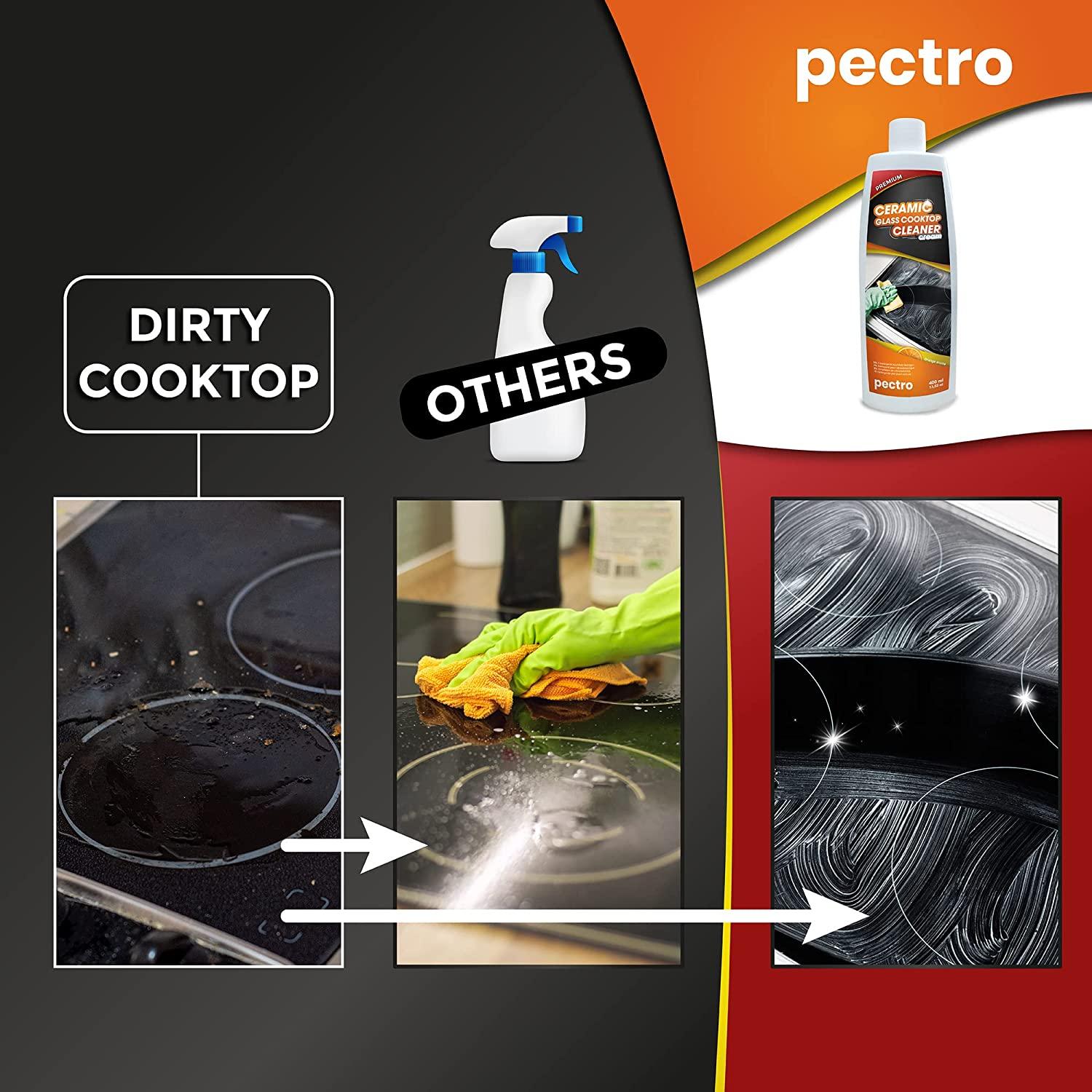 Glass Cooktop Cleaner and Polish 13.52 Fl Oz Deep Cleaning for