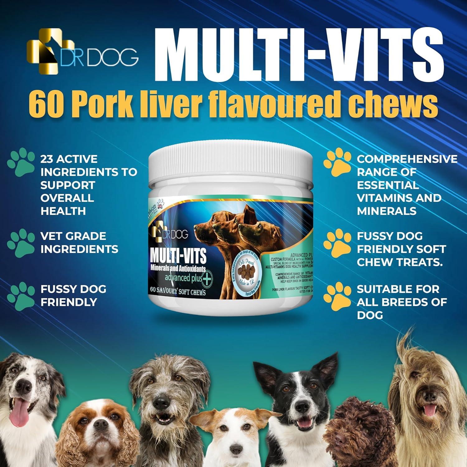DR DOG Multivitamin for Dogs 60 Soft Chews Essential Vitamins