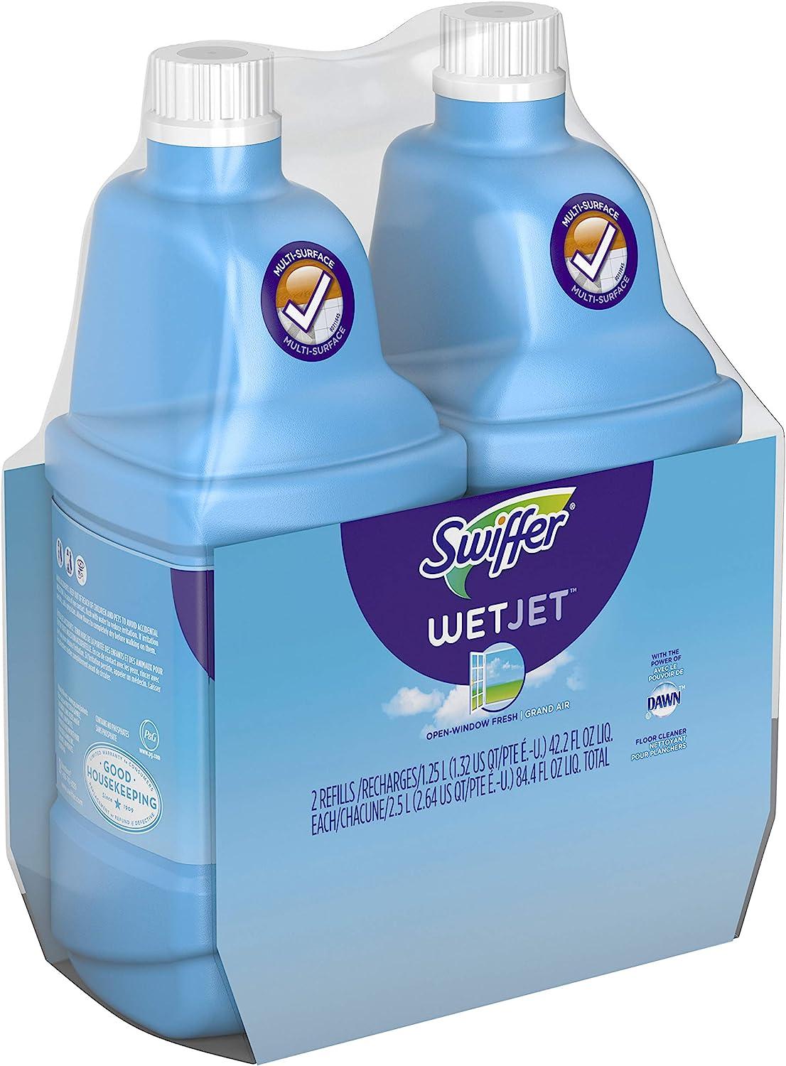 Swiffer WetJet Multi-Purpose Cleaner Solution Refill 1.32 Qt Open