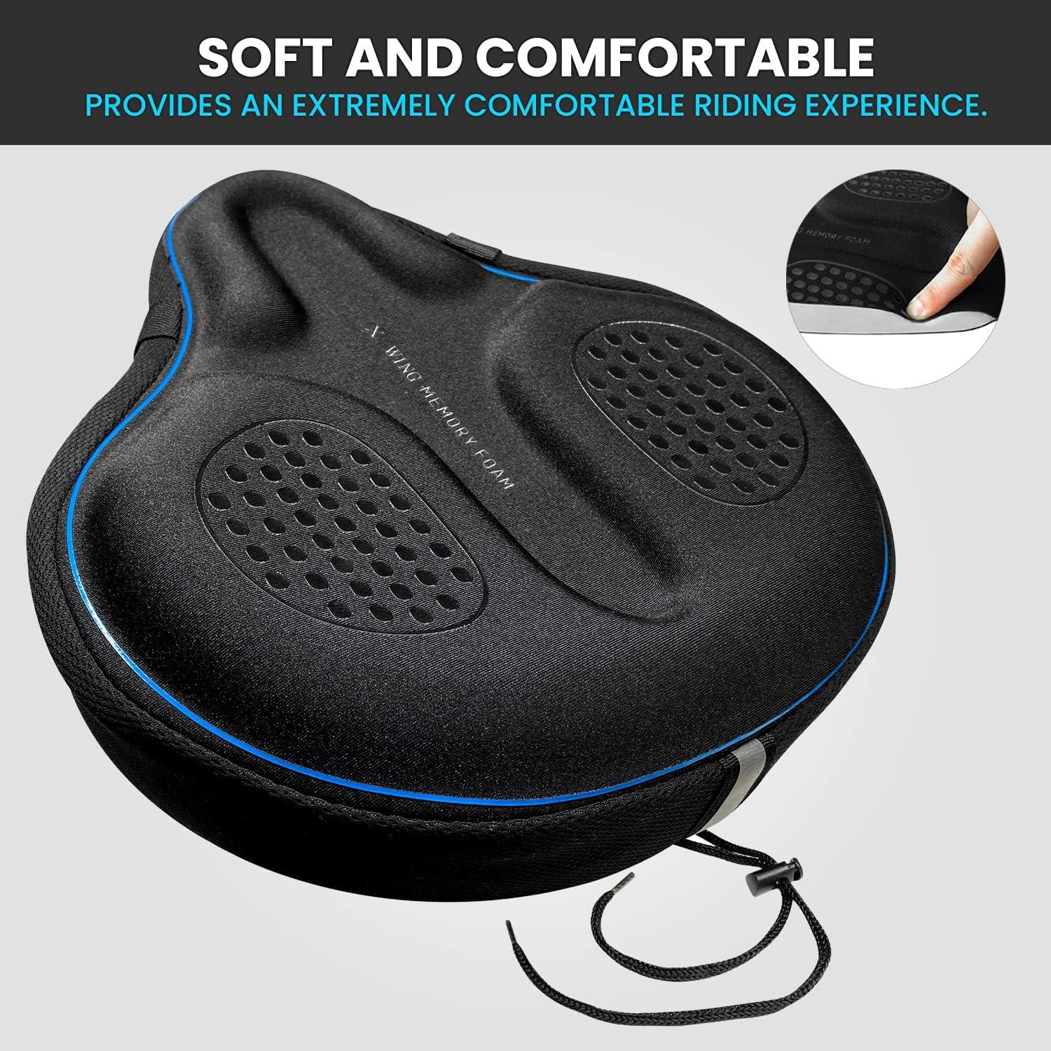 X WING Bike Seat Cover Padded with Memory Foam Bicycle Saddle