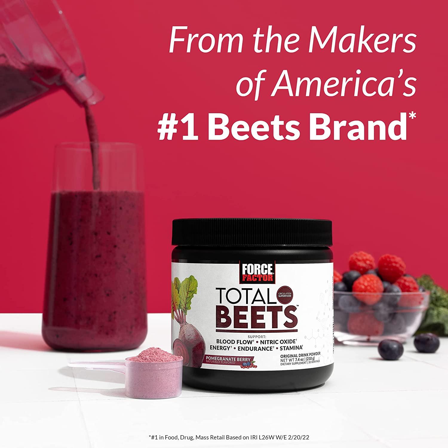 Total Beets Energy Drink Mix Superfood Beet Root Powder with Nitrates