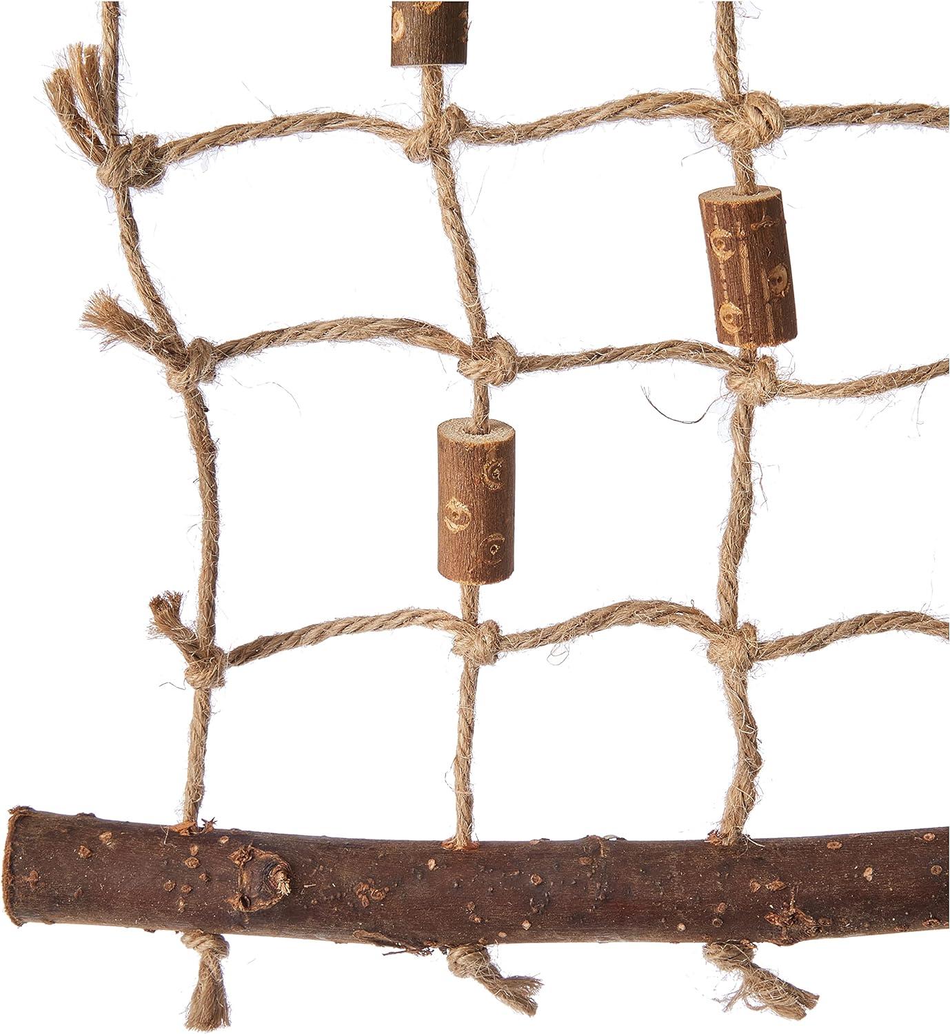 Pet Ting Natural Living Rope Climbing Wall 27 x 24cm - Bird Toy Wall ...