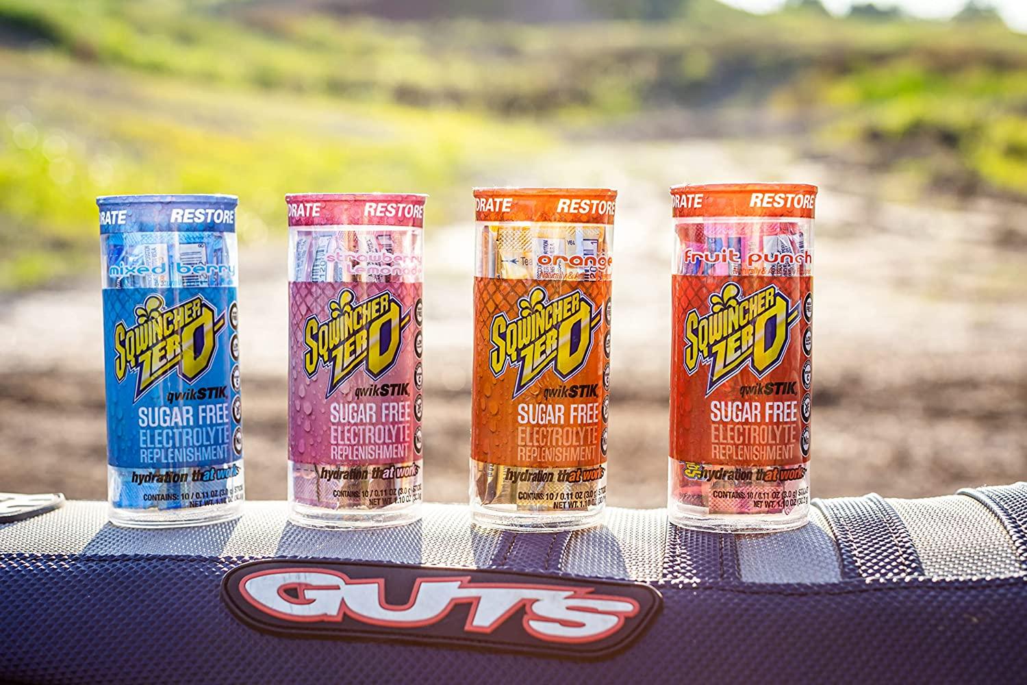 Sqwincher Zero Qwik Stik Sugar Free Variety Pack - Pack of 200, 4