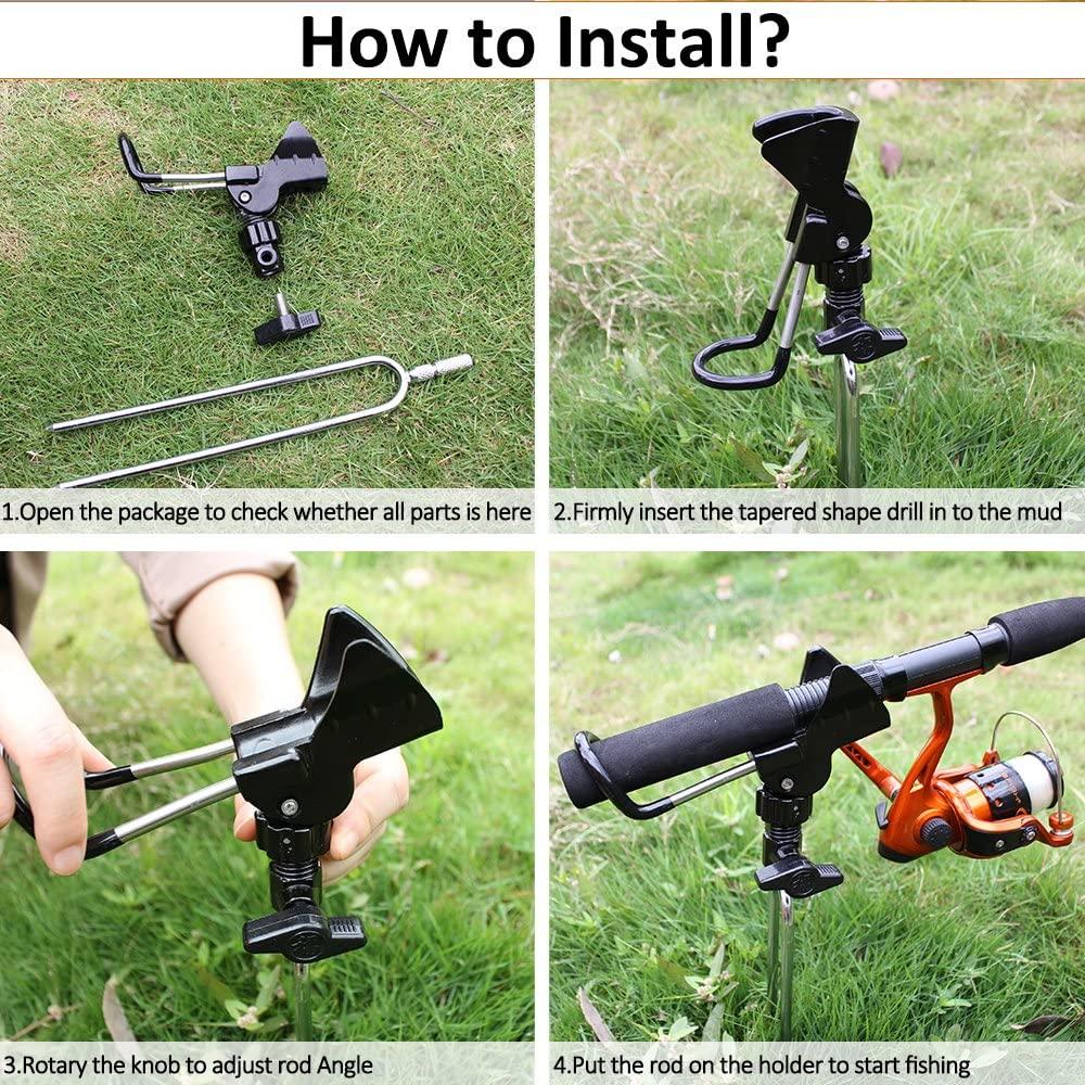 Coolnice Rod Holders for Bank Fishing 2 Pack