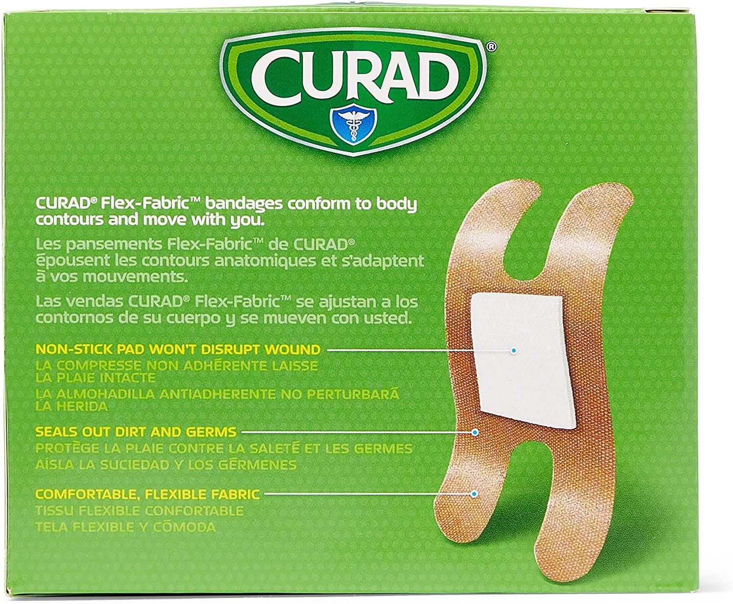 Curad Fabric Adhesive Knuckle Bandages, Finger Bandages for Knuckles