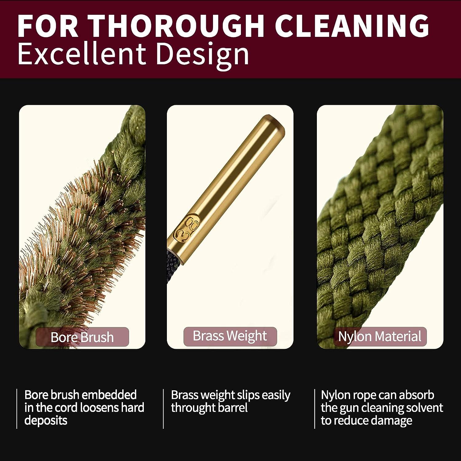 SABPACK Gun Snakes Cleaner Brass Rifle bore Snake Brushes for Pistol