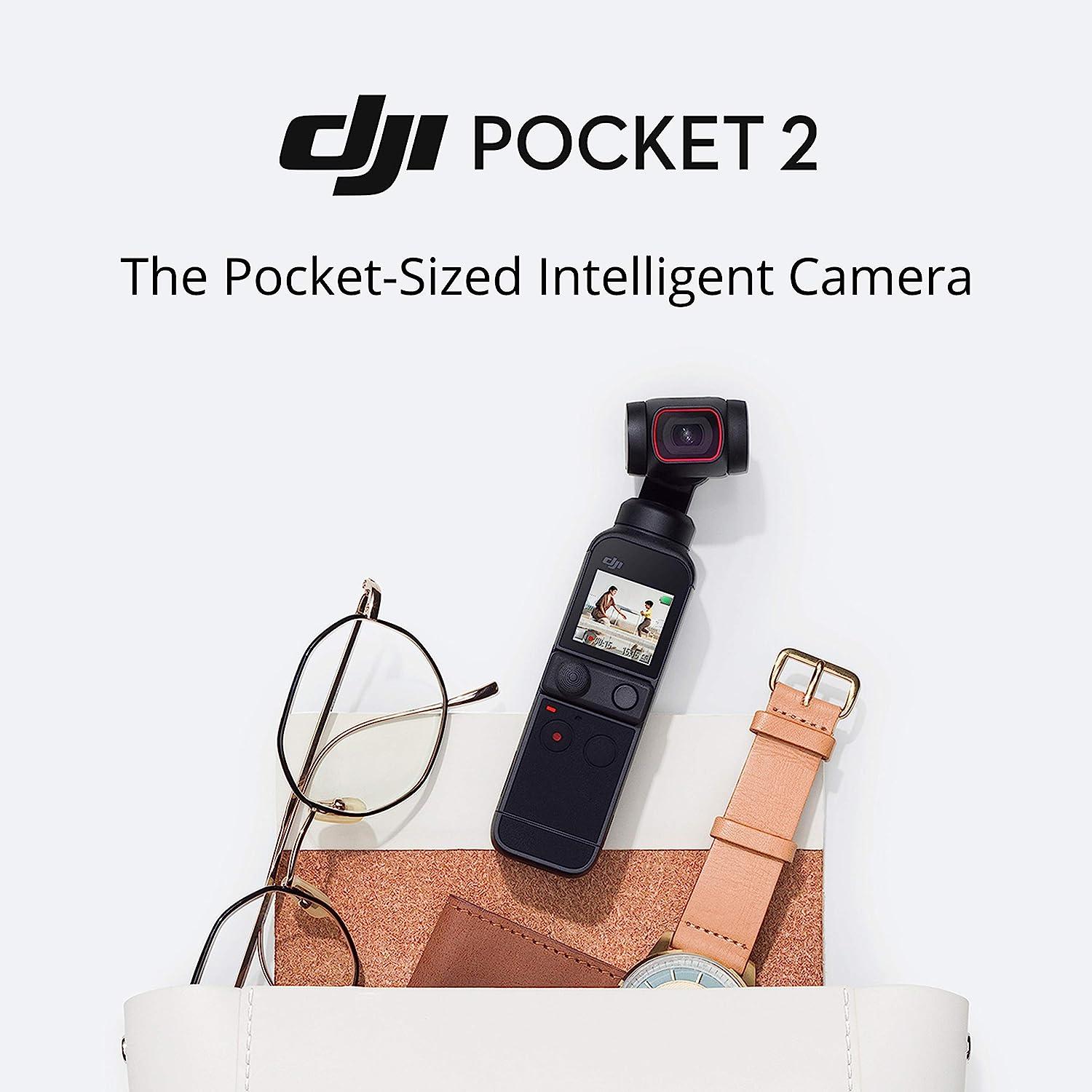 DJI Pocket 2 - Handheld 3-Axis Gimbal Stabilizer with 4K Camera, 1/1.7€  CMOS, 64MP Photo, Pocket-Sized, ActiveTrack 3.0, Glamour Effects, Video  Vlog