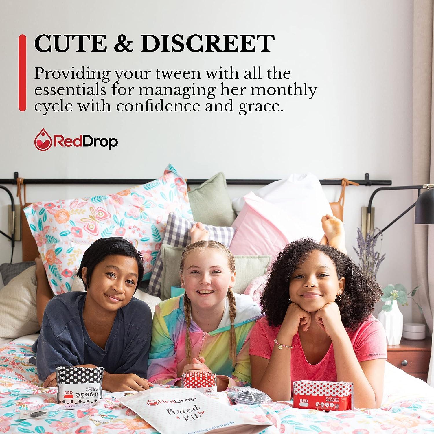 RedDrop 72 PC Period Kit for Tweens Comfort Fit Feminine Pads