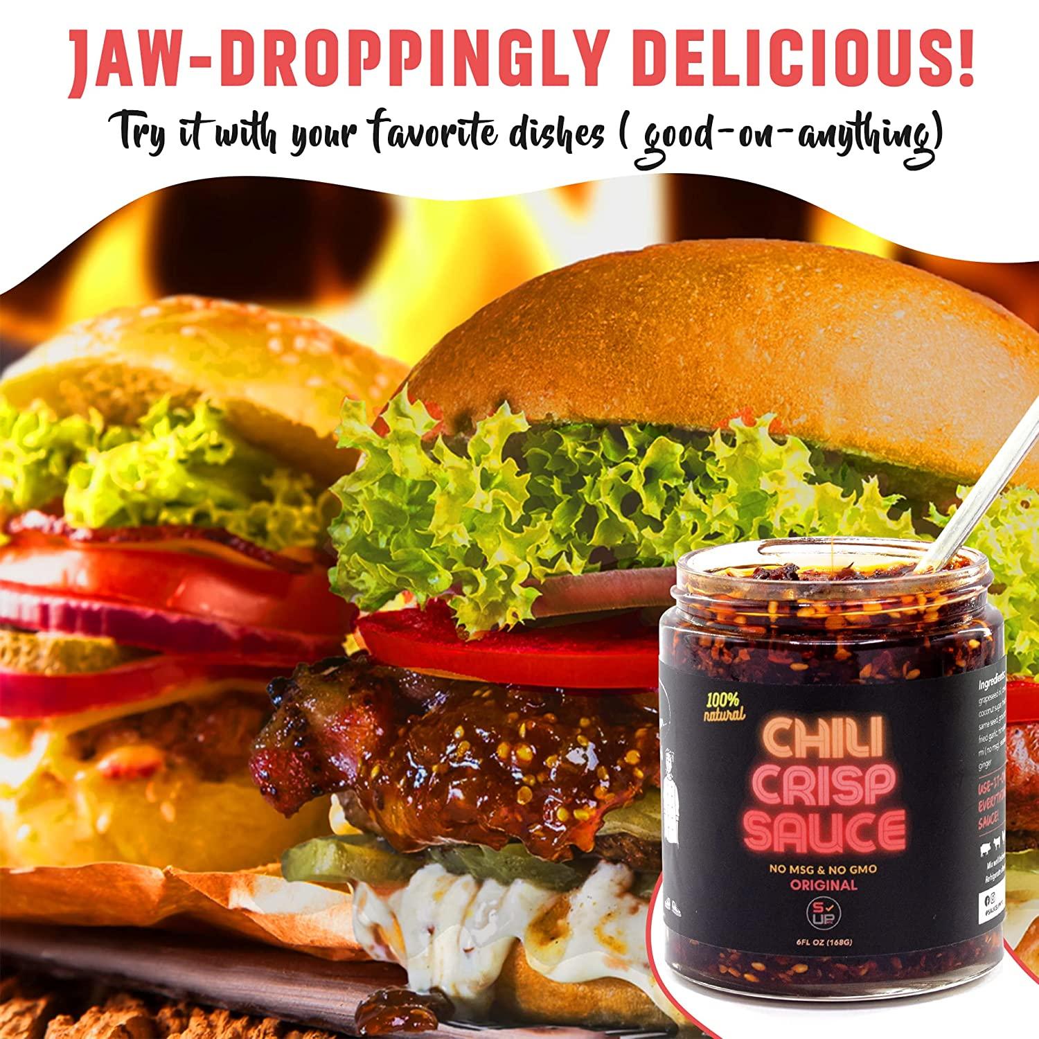 Sauce Up 100 Natural Artisan ChiliCrisp 6oz Vegan Keto GF Chili Oil