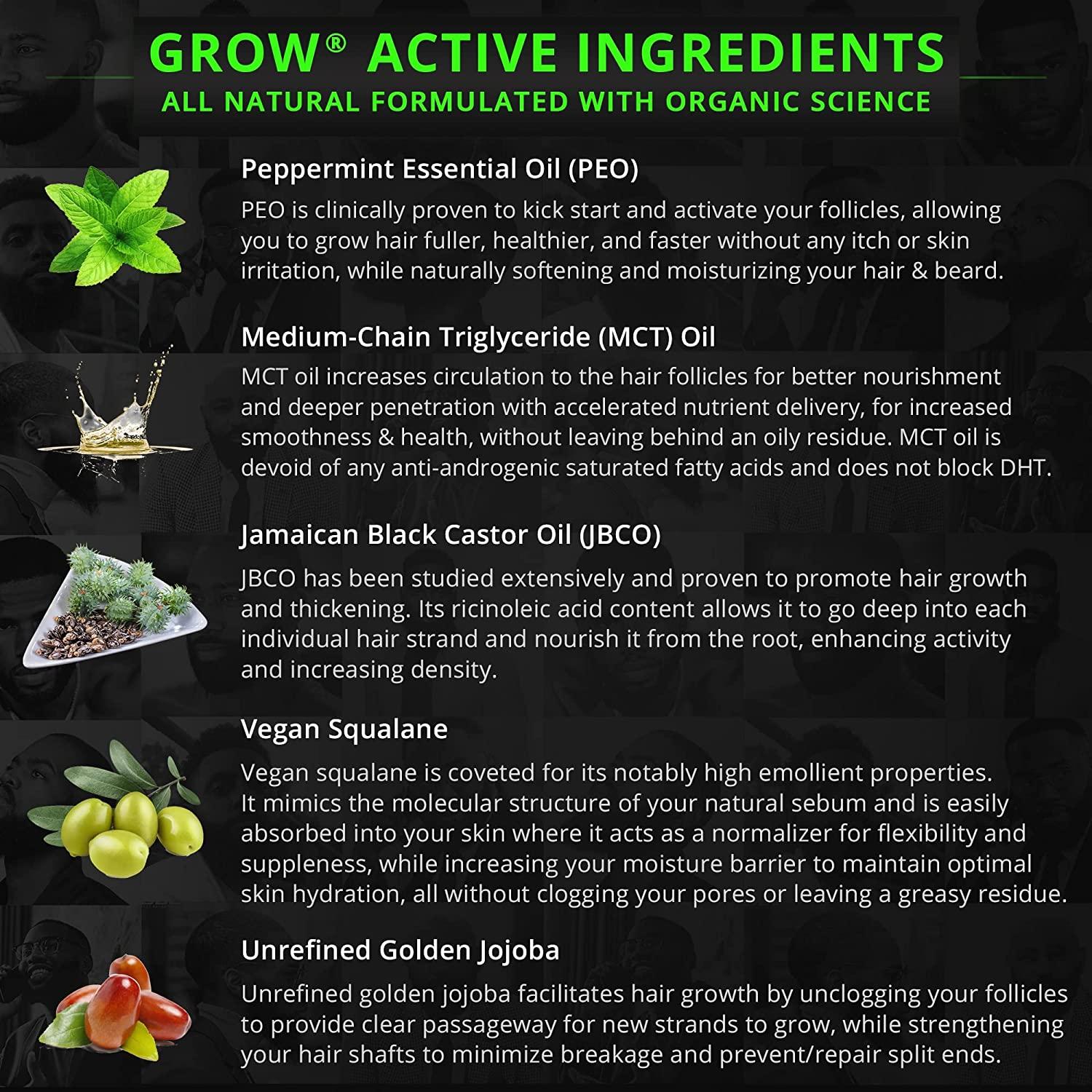 GROW Maximum XXL Hair & Beard Growth Oil for Men Fill Patches