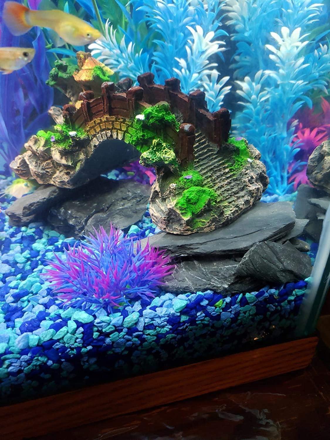 Voulosimi Natural Slate Rocks Stone Perfect Rocks Seiryu Rock for Aquariums, Landscaping Model