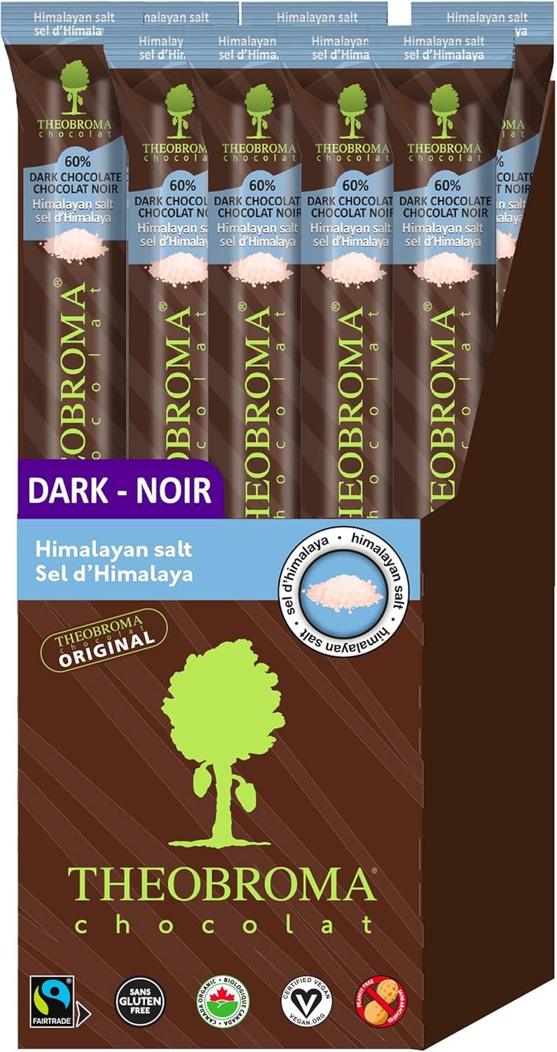 Theobroma Chocolat Dark Chocolate 60% Himalayan Salt Sticks (18