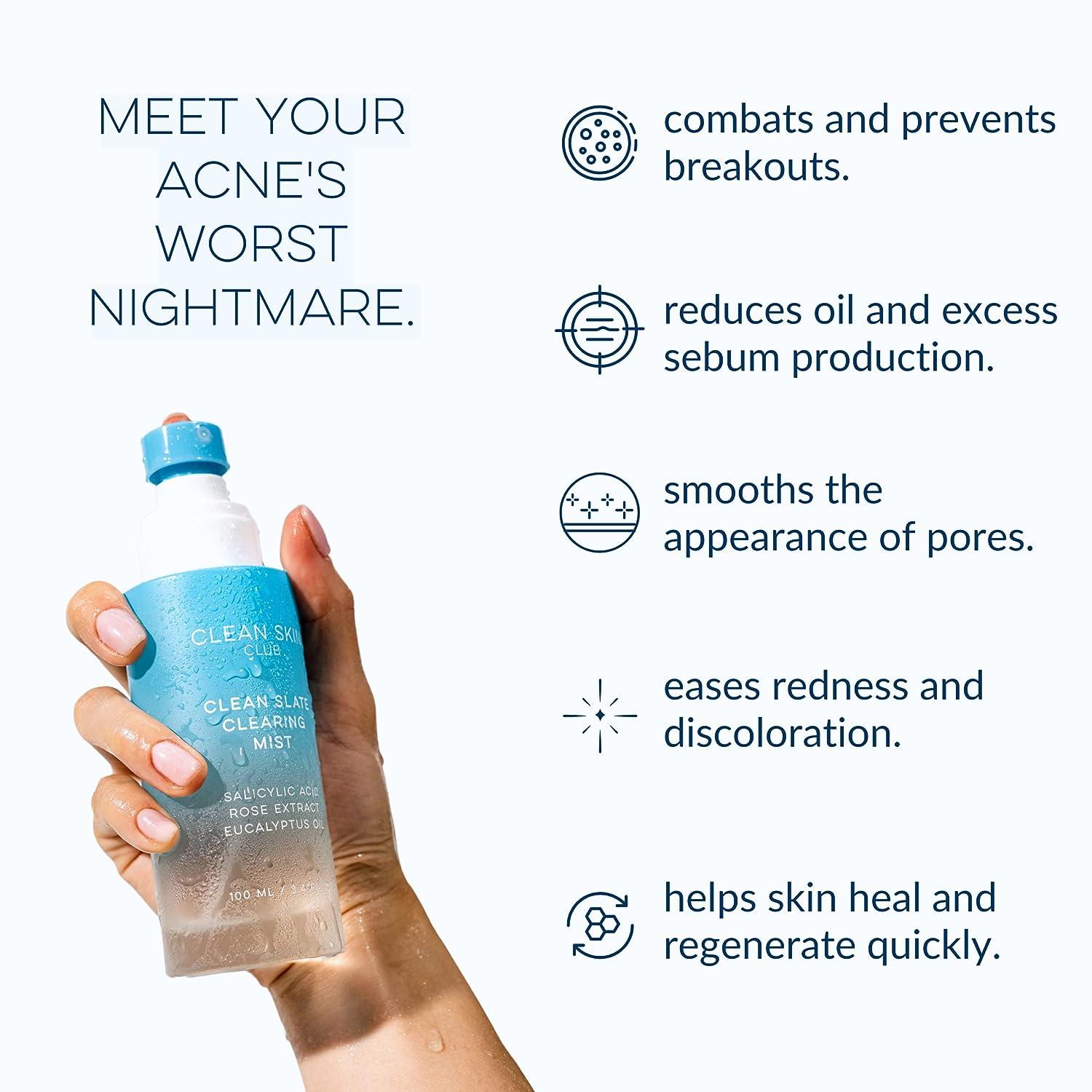 Clean Skin Club Acne Mist Salicylic Acid Spot Treatment Dramatic